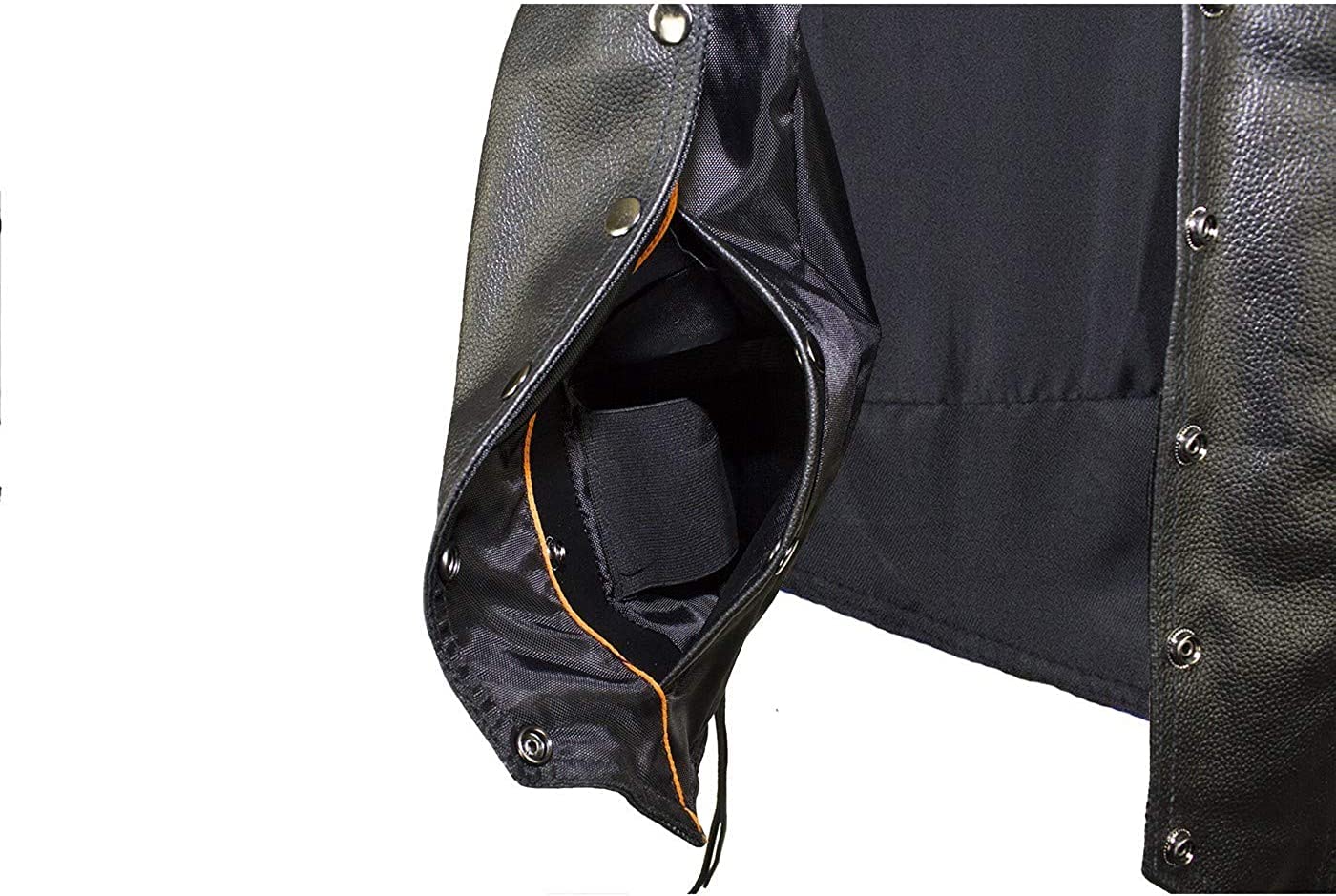 Womens Black Leather Motorcycle Vest With Braid On Front And Back Side Laces (As1, Alpha, M, Regular, Regular)