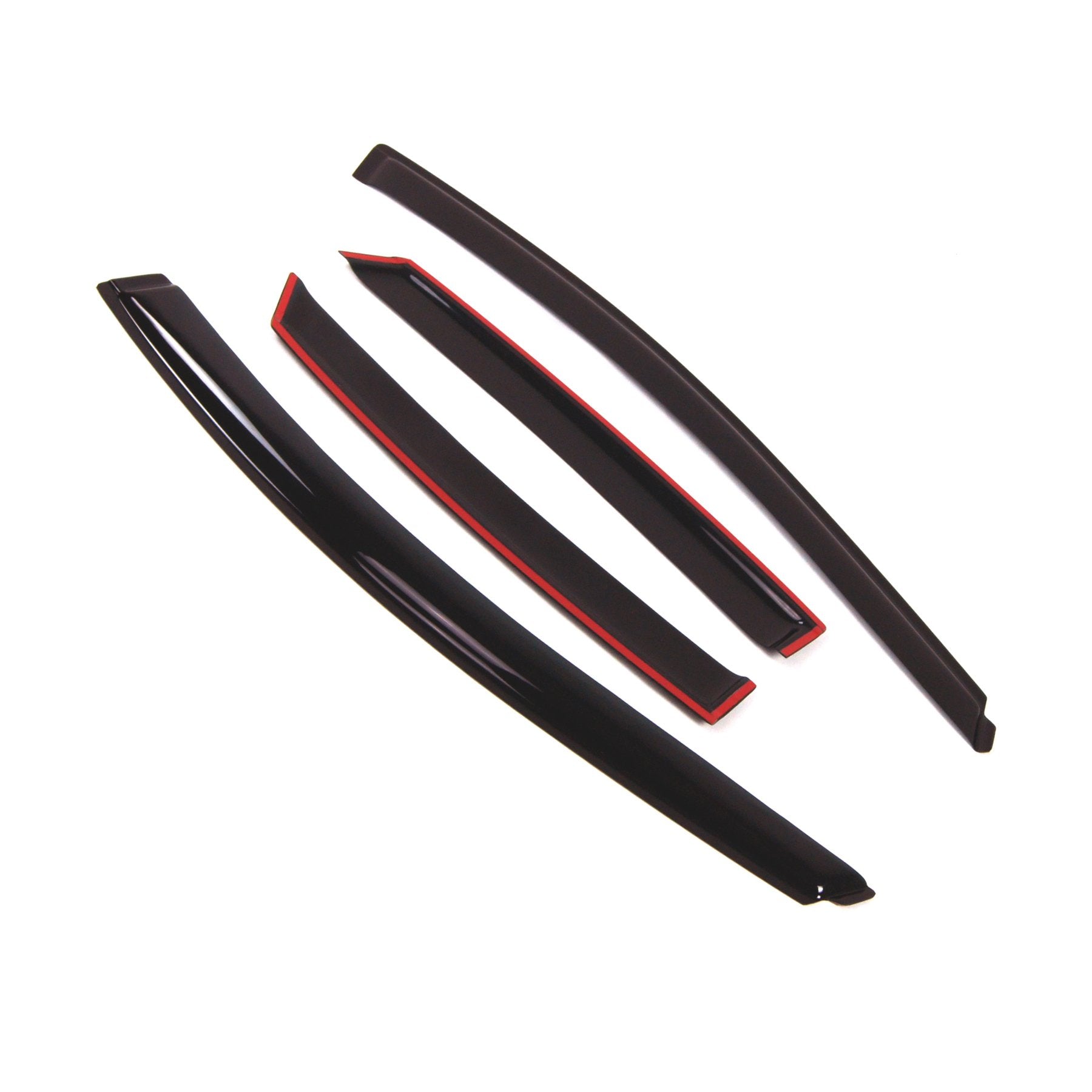 Tuningpros Outside Mount Window Vent Visors Rain Guards Compatible With Ford Focus Sedan 2017-2018 | Side Window Wind Deflectors