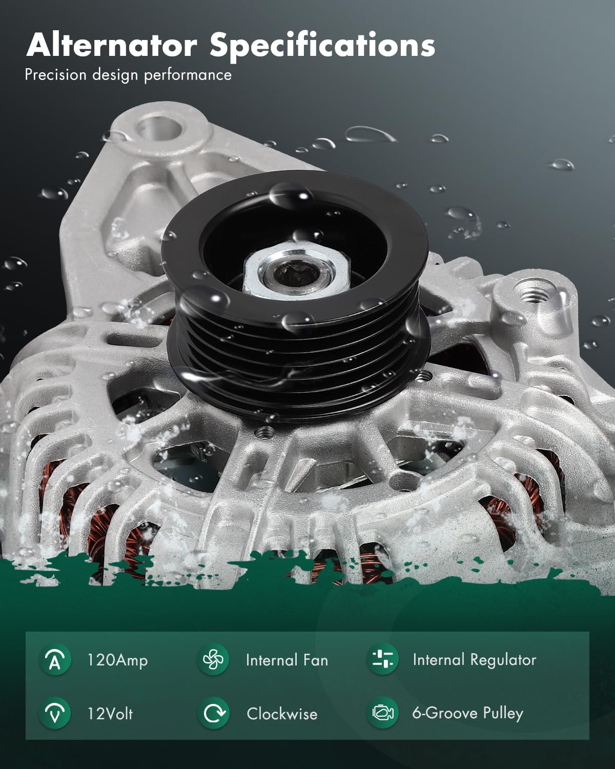 SCITOO Alternator Fits for Kia for Sedona 3.5L 2002,for Kia for Sedona 3.5L 2003,for Kia for Sedona 3.5L 2004,for Kia for Sedona