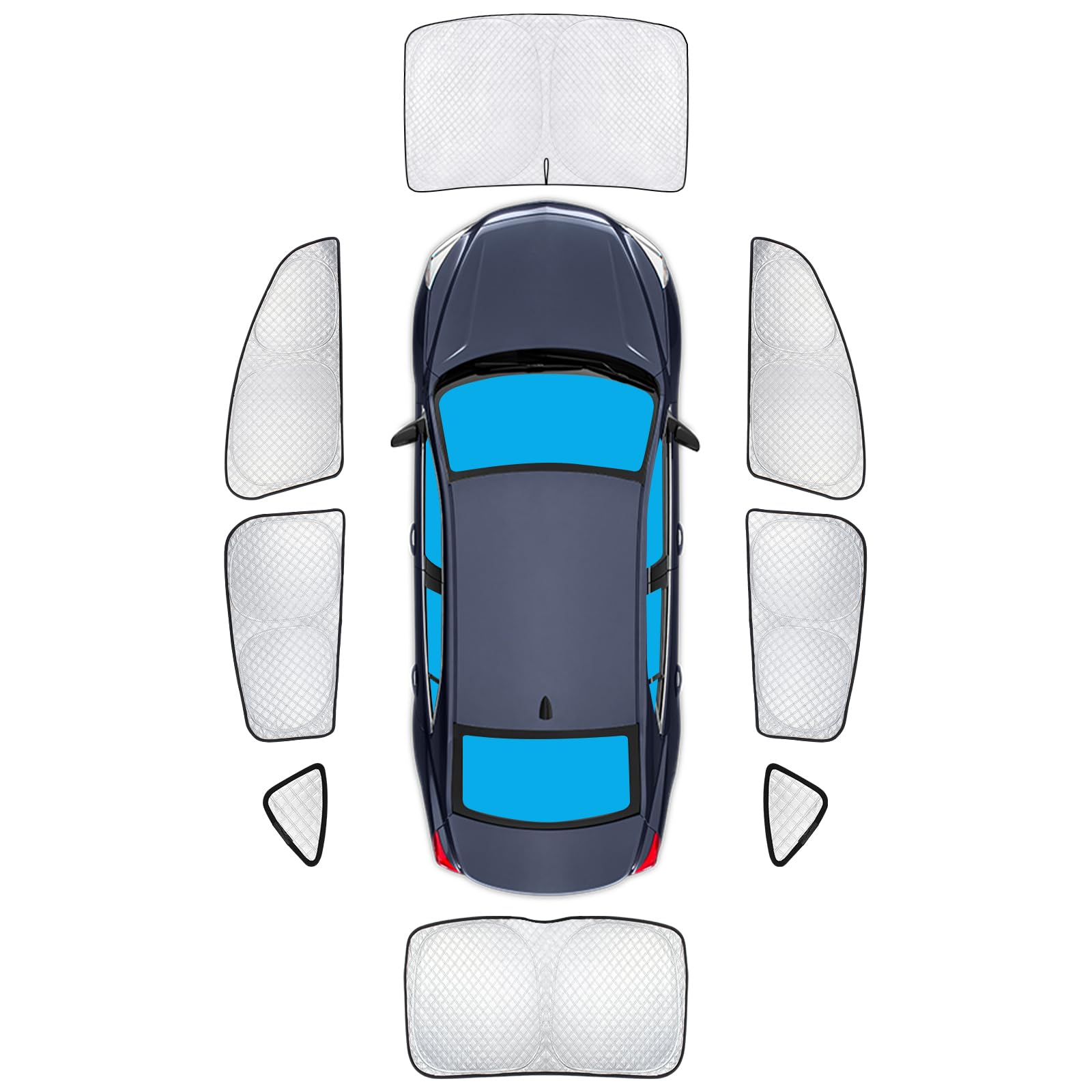 Kmf Windshield Sun Shade Replacement For Chevrolet Malibu Accessories 2016-2025, Side Window Sun Shade Cover Sun Visor Shield Co