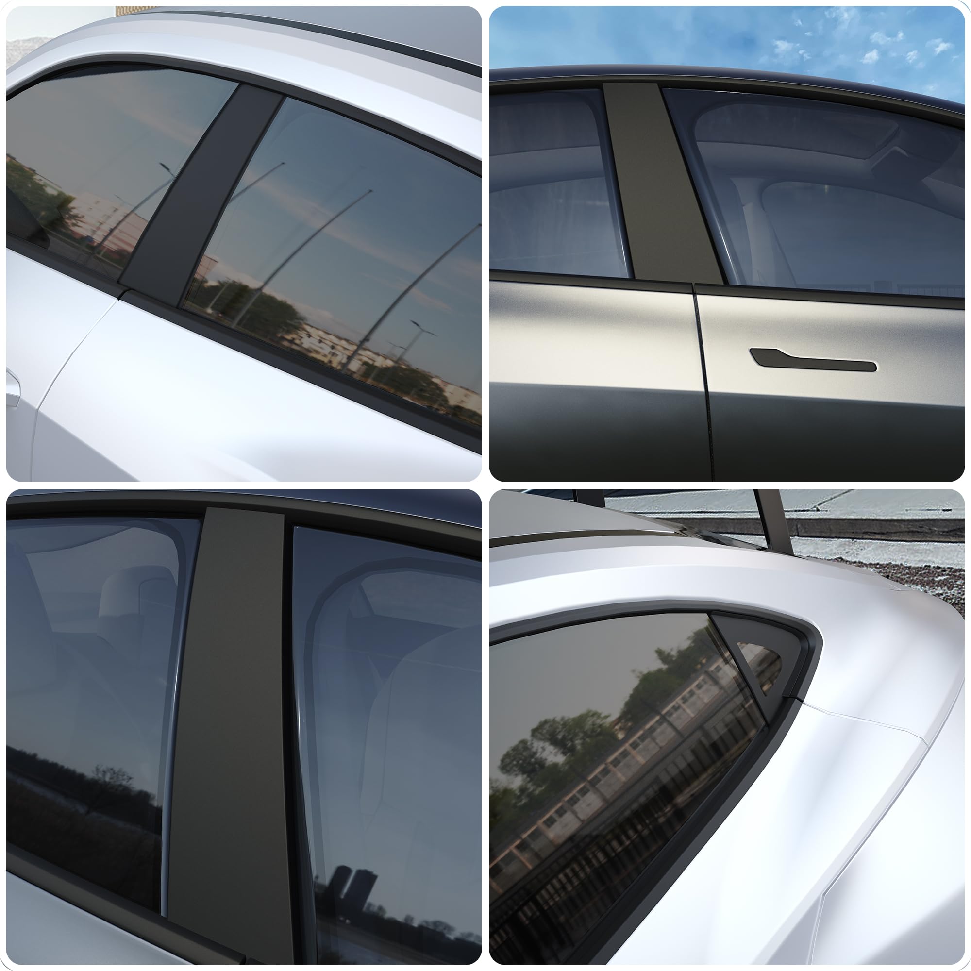 Arespark Matte Black Vinyl Wrap, Self-Adhesive Matte Vinyl Tape For Black Out Chrome Delete Window Trim, Car Chrome Delete Tape