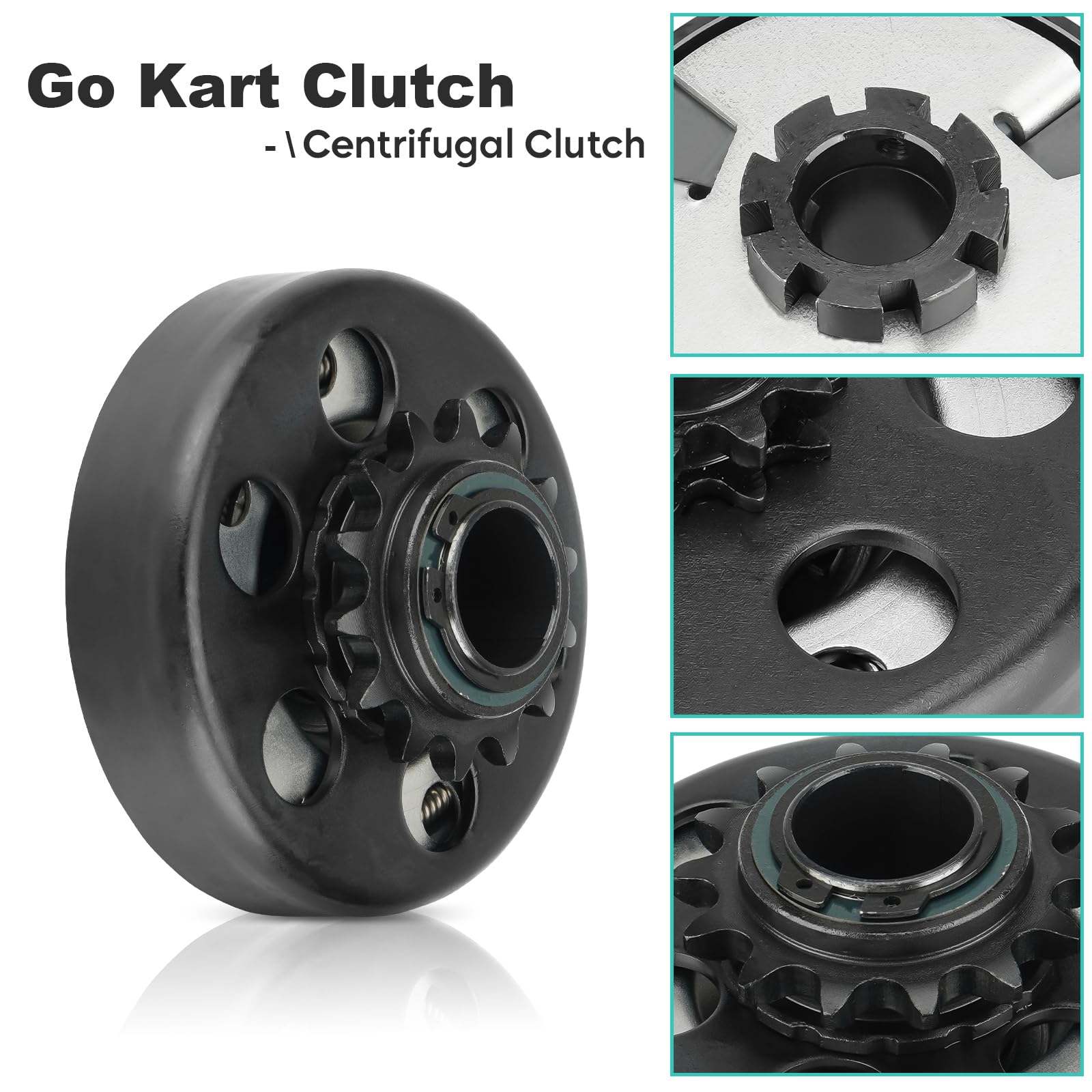 Go Kart Clutch 1'' Bore 14T For #40/41/420 Chain, Centrifugal Clutch Fit For Minibike Mini Motorcycles 2-6.5Hp 212Cc Engines, Up