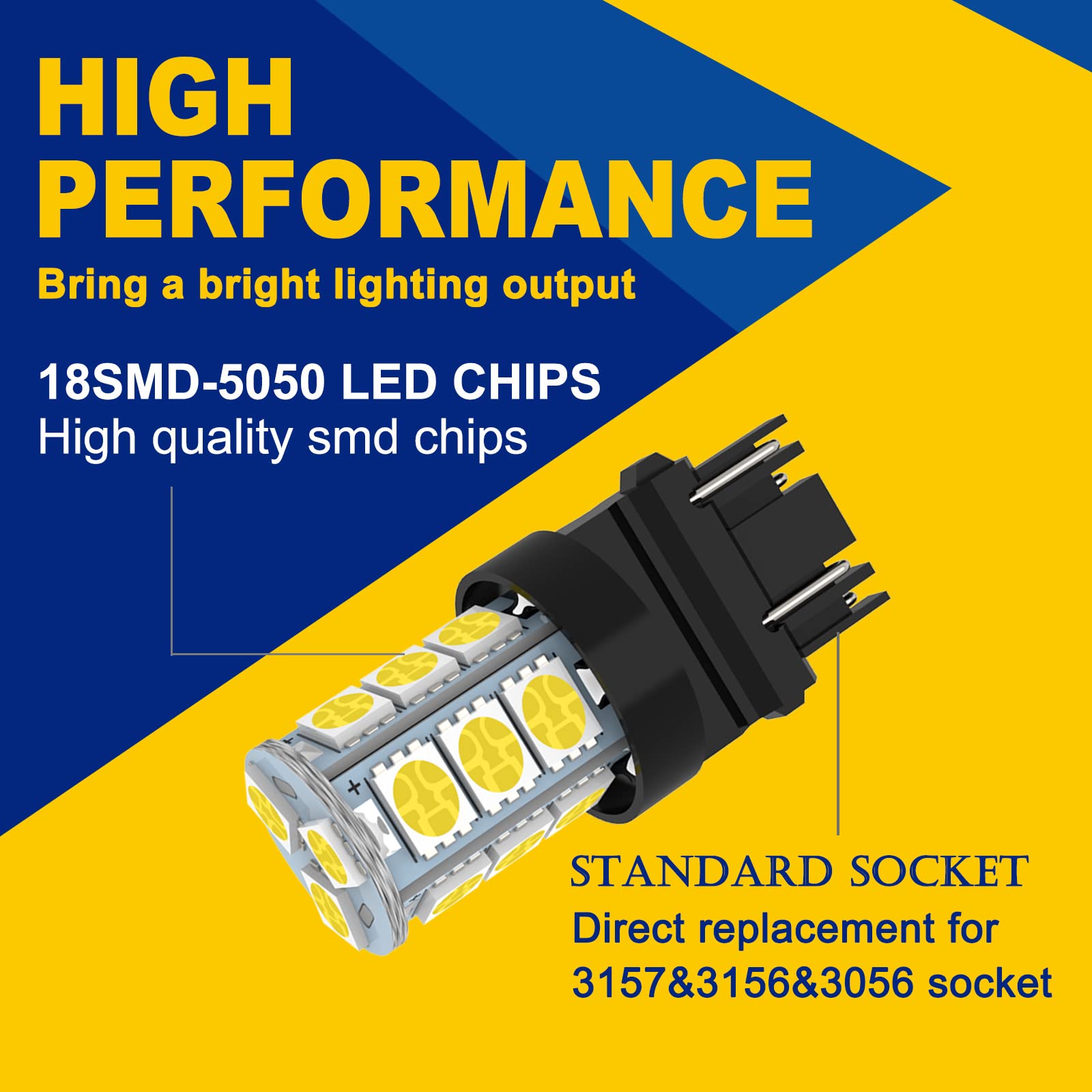 Givedoua 3157 Led Car Bulb Super Bright 12V 3056 3156 3156A 3057 4057 3157 4157 T25 Led Car Bulbs For Brake Lights, Backup Rever