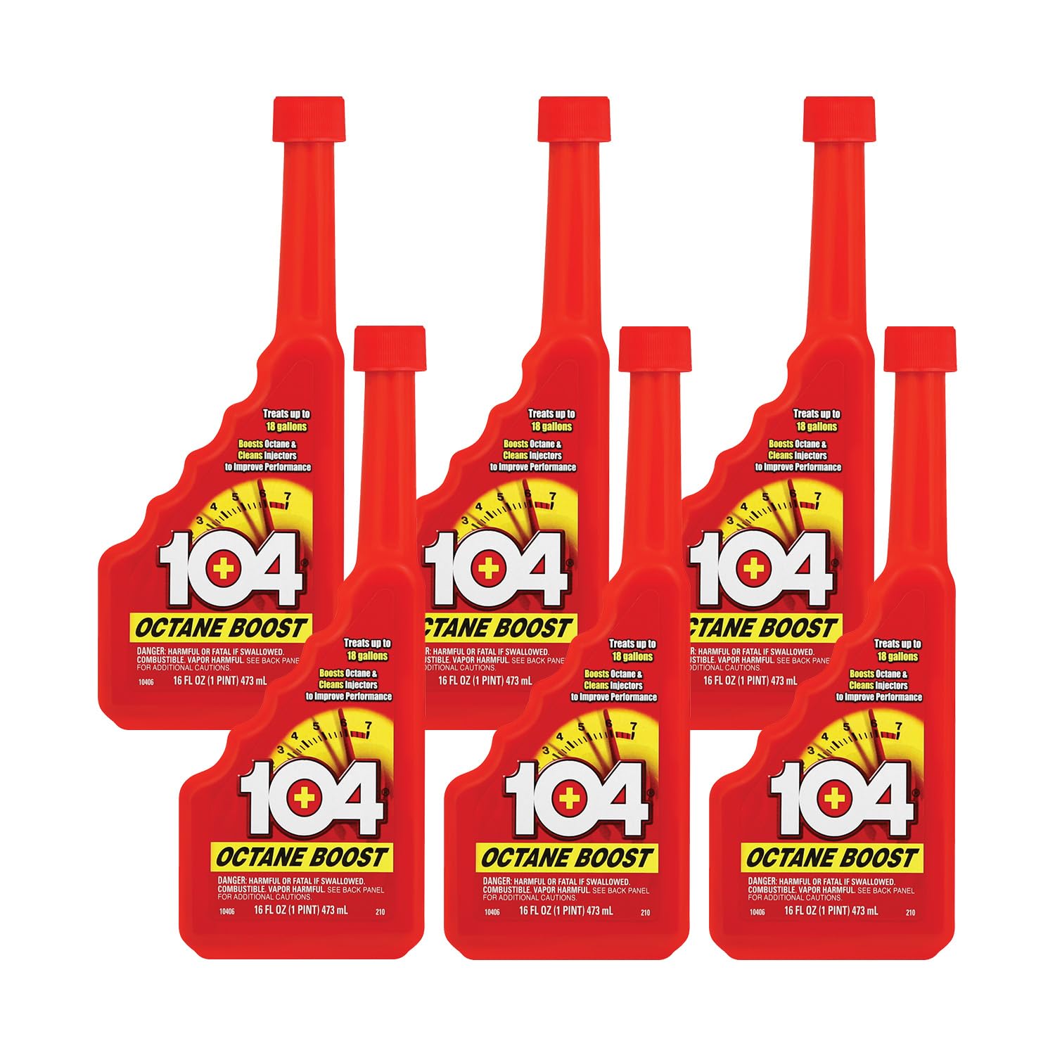 104+ Performance(10406-6Pk) Octane Boost - Boosts Octane And Cleans Injectors To Improve Engine Performance - Improve Gas Mileag