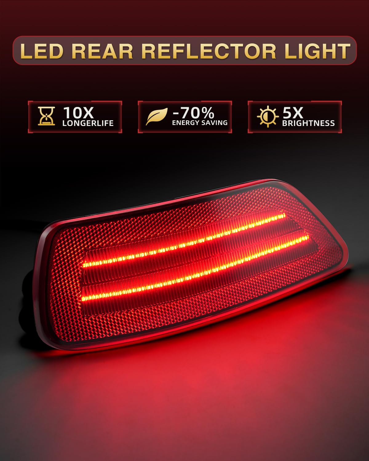 Neifiles Led Rear Bumper Reflector Lights Compatible With Jeep Compass 2011-2017 Fog Light Assembly For Grand Cherokee 2012-2018