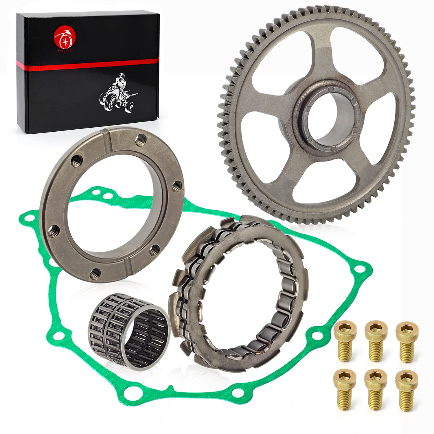Starter Clutch One Way Bearing And Gear Idler Kit & Gasket For Honda 1999-2014 Trx400Ex Sportrax 400 2X4 Trx400X
