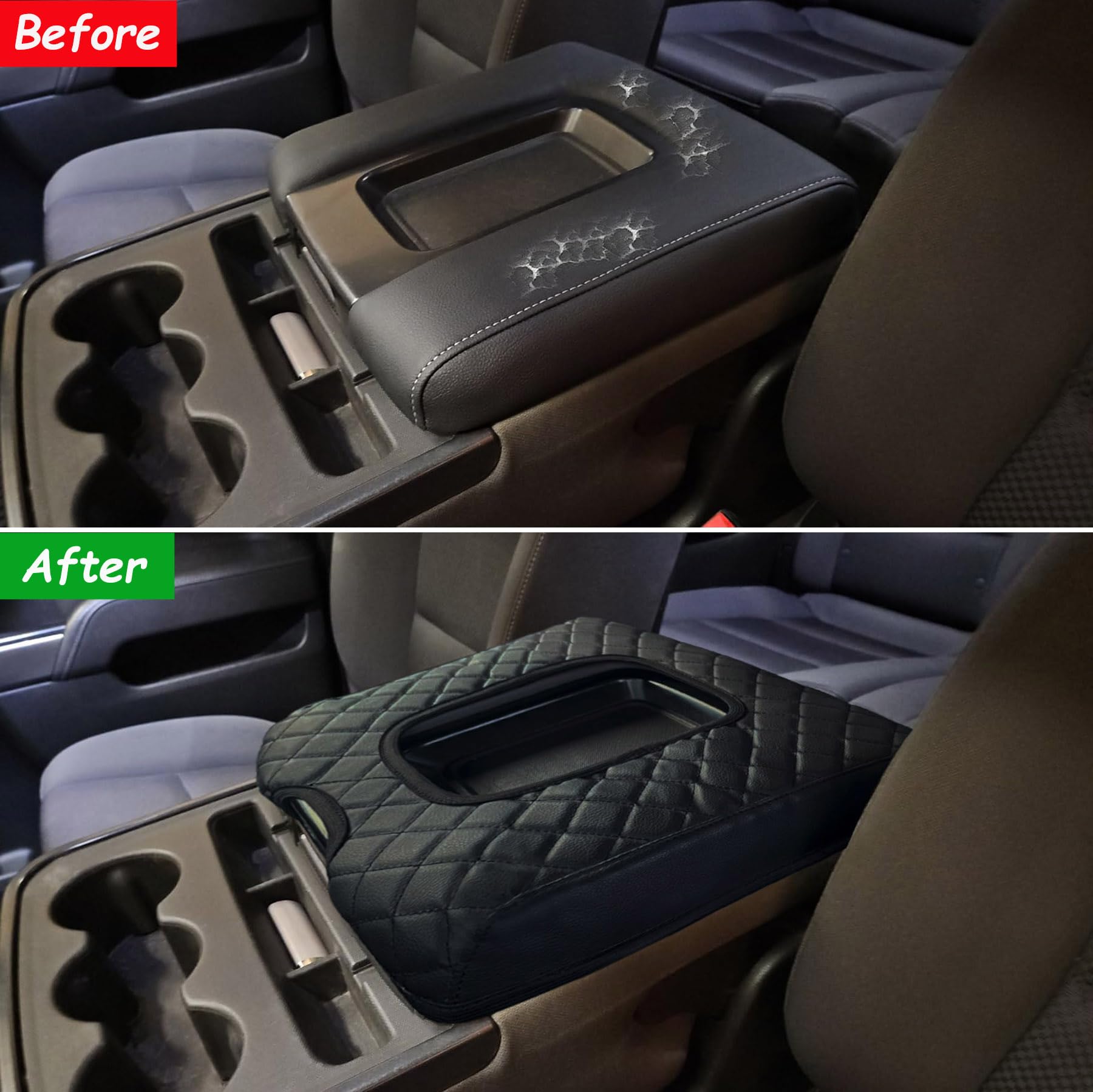 Zxiaochun Center Console Cover Compatible With 2014-2018 Chevy Silverado/Gmc Sierra Jump Seat Accessories, Middle Console Armres