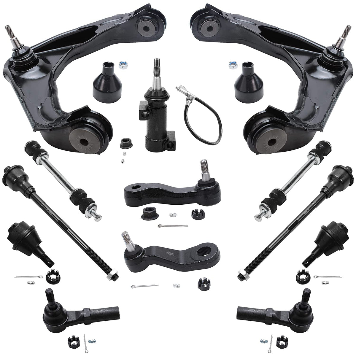 Detroit Axle - Front End 13Pc Suspension Kit For Chevy Silverado Gmc Sierra 1500 2500 3500 Hd 2 Control Arms 2 Ball Joints 2 Swa