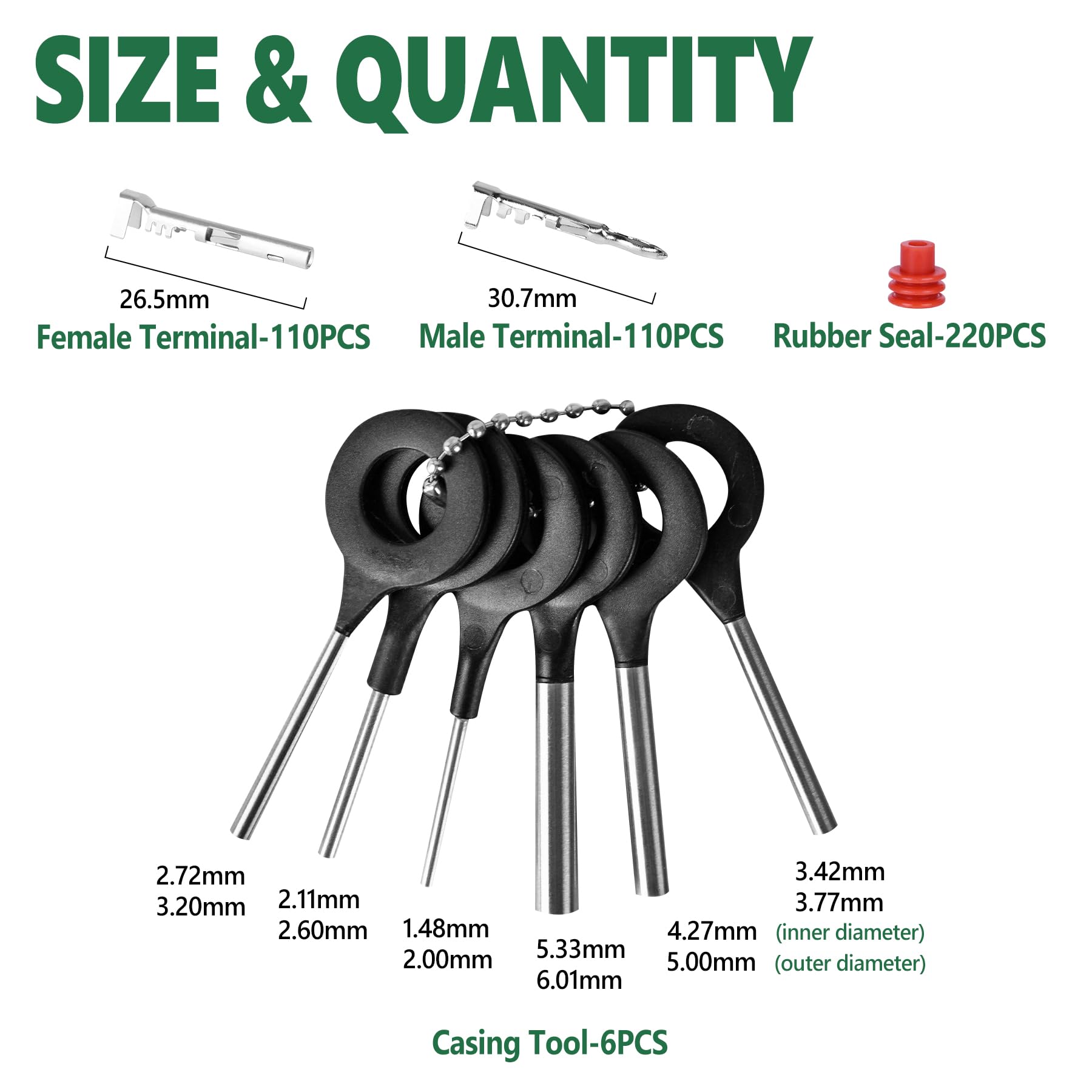 502Pcs 28 Kits Waterproof Automotive Electrical Connectors 1/2/3/4 Male&Female Pin 22-14Awg Wire Harness Spark Plug Connector Te