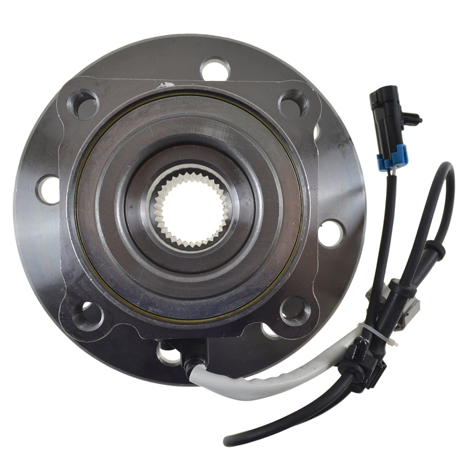 Trq Front Wheel Bearing & Hub Assembly 4Wd With Abs Sensor Compatible With 1996-1999 Chevrolet K1500 1997-1999 K1500 Suburban 19