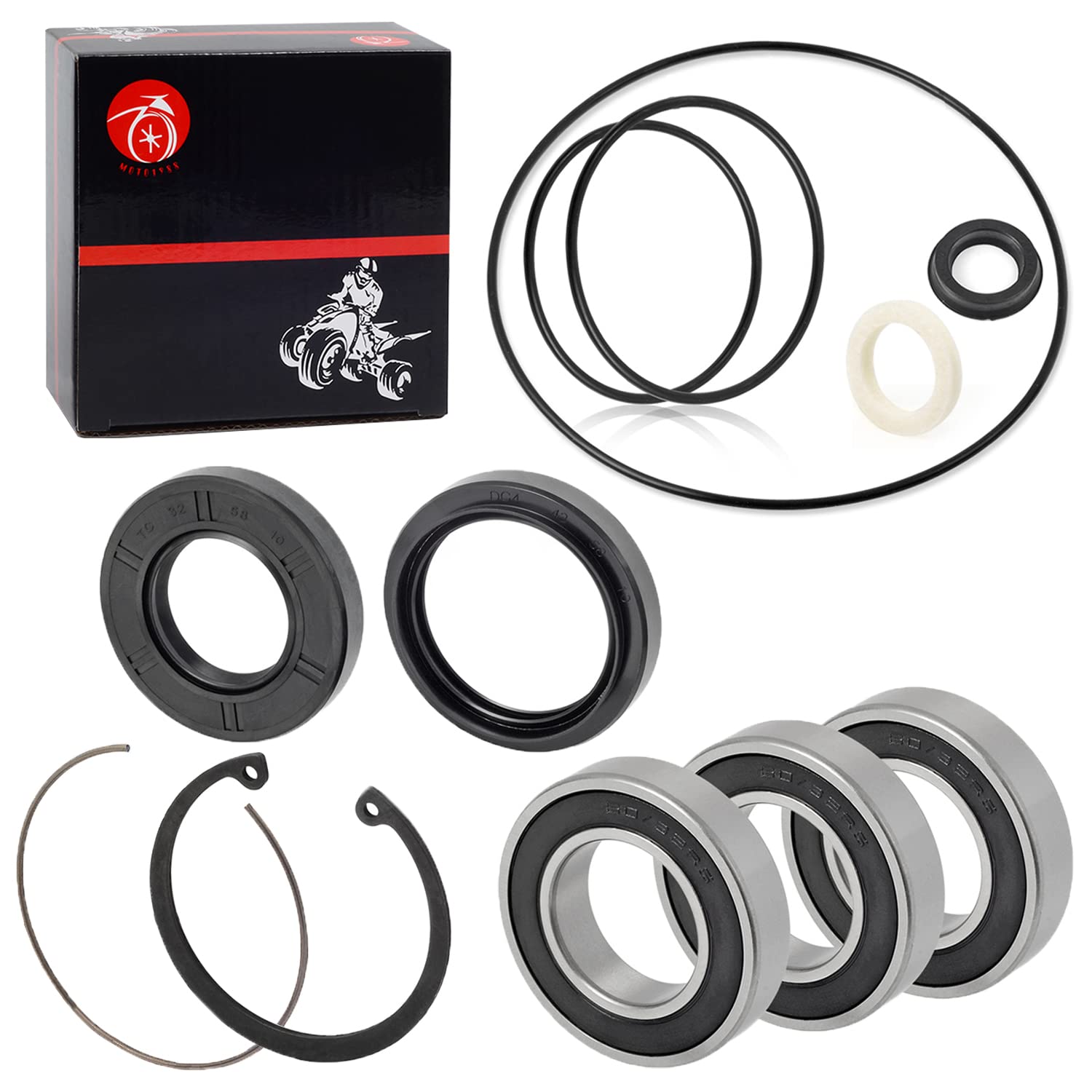 Rear Axle & Brake Drum Wheel Bearing Seals Clip O Ring Kit For Honda Recon 250 Trx250 Trx250Ex Trx250X Trx 250Ex 250X 1997-2022