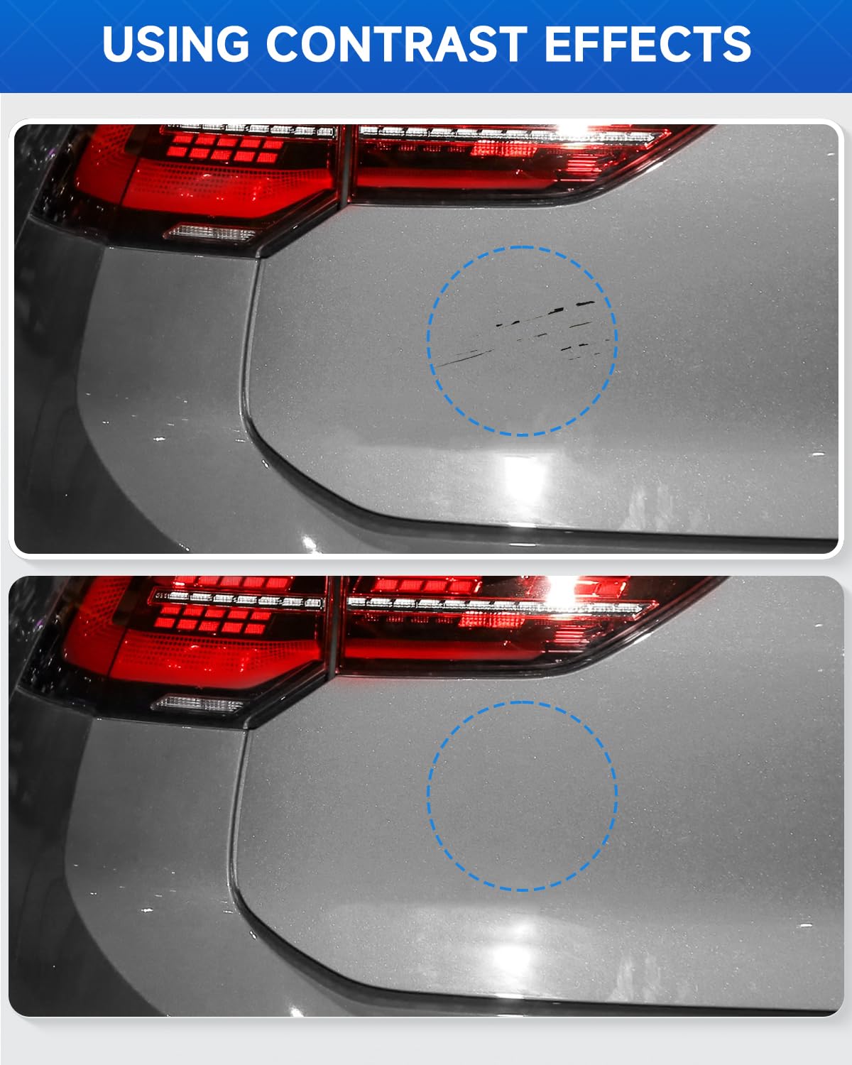 RSACET LB9Z/K8 White Silver Metallic Touch Up Paint Compatible with Volkswagen Exact Match Touch Up Paint Car Scratch Repair