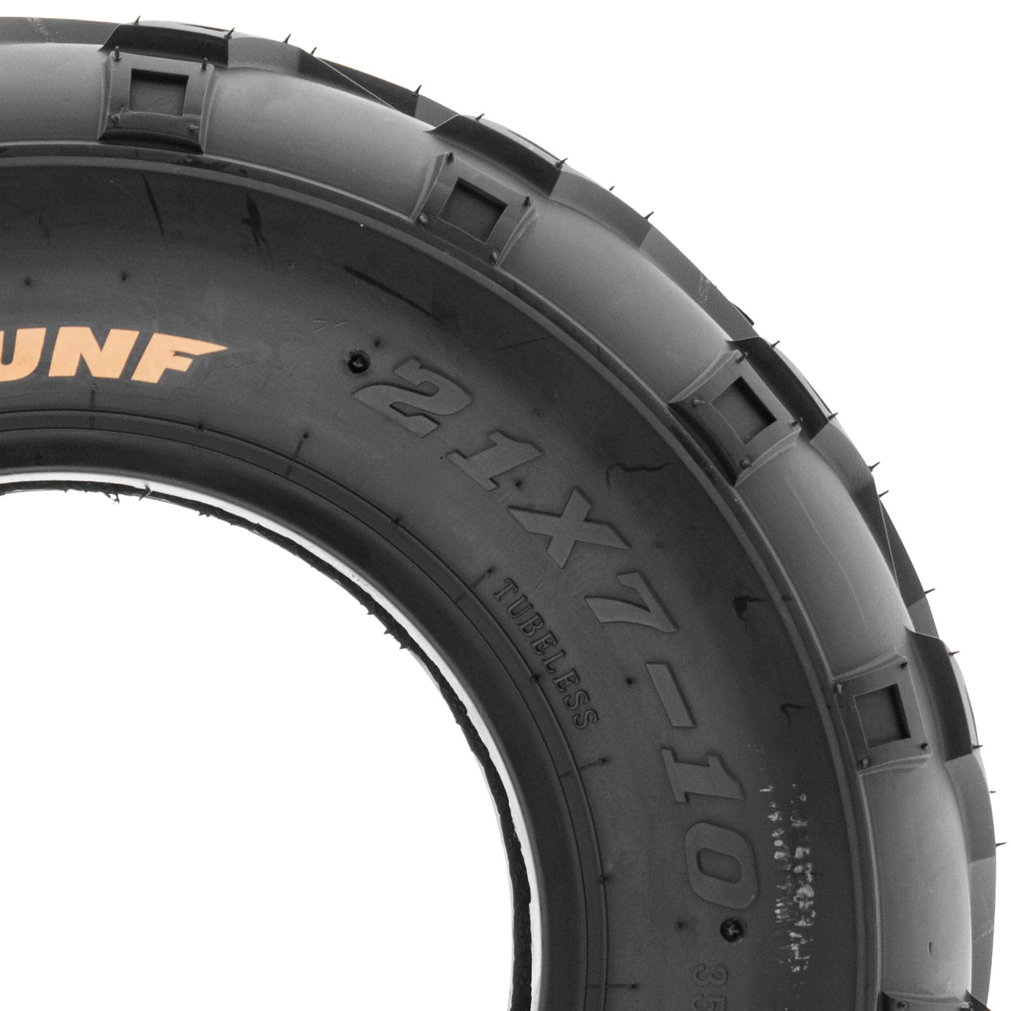 SunF A004 ATV UTV Off-Road Tire 21x7-10, 6 PR, Track & Trail, Tubeless