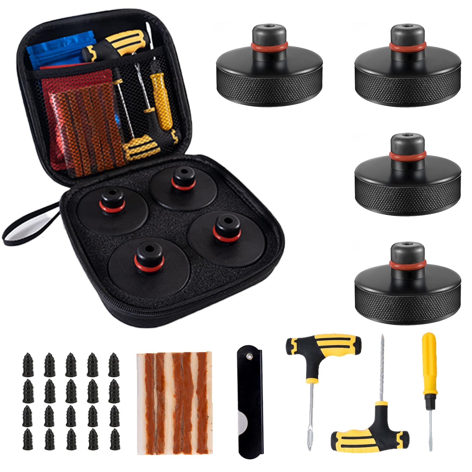 Tesla Jack Pads Lifting Jack Pad for Tesla Model 3/Y/S/X Tesla Pucks Accessories with Tire Repair Tools Kit for Tesla Vehicles 2