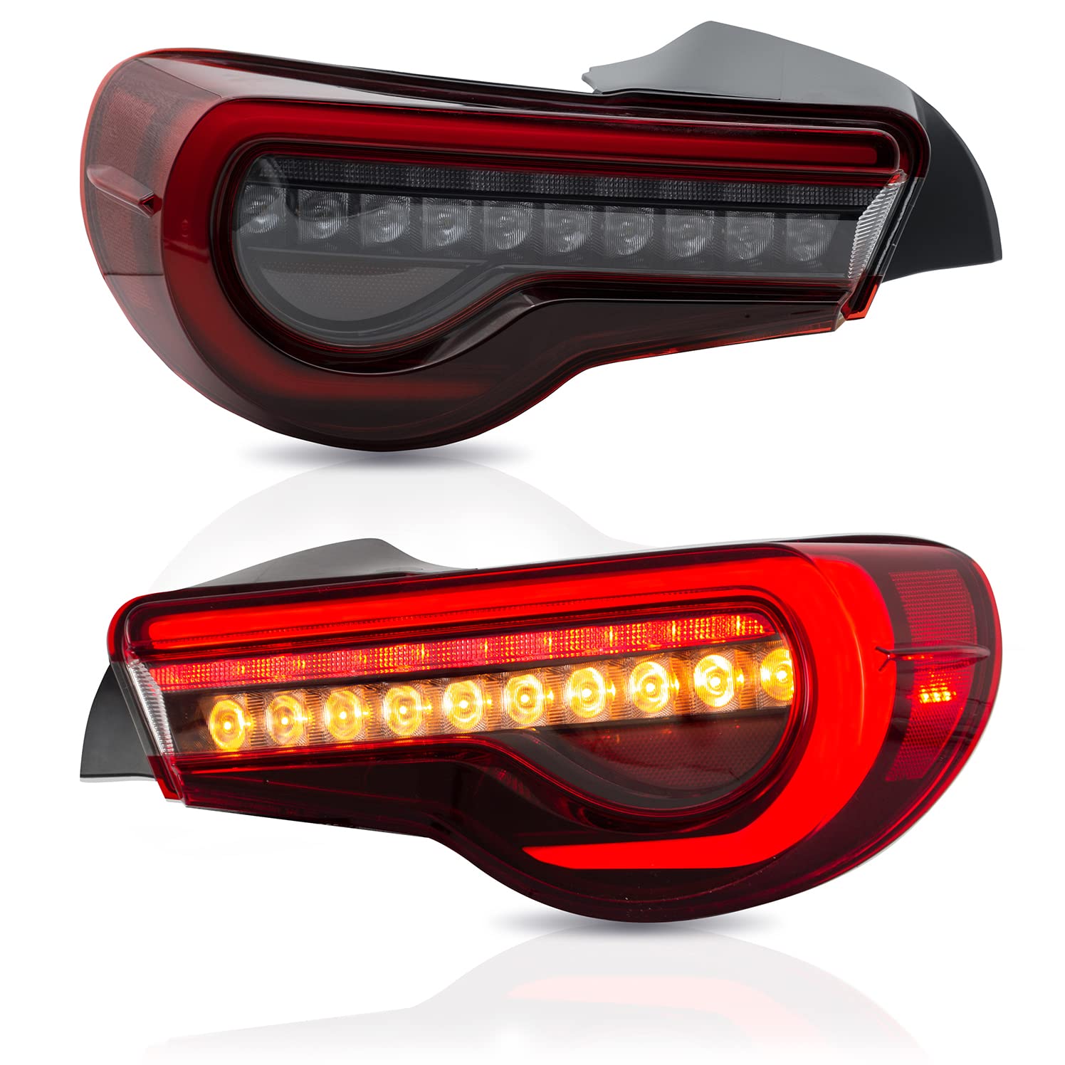 Vland Tail Lights Assembly Fit For Toyota 86 2012-2020, Subaru Brz 2013-2020, Scion Frs 2013-2016, Rear Lamps With Drl, Tinted B