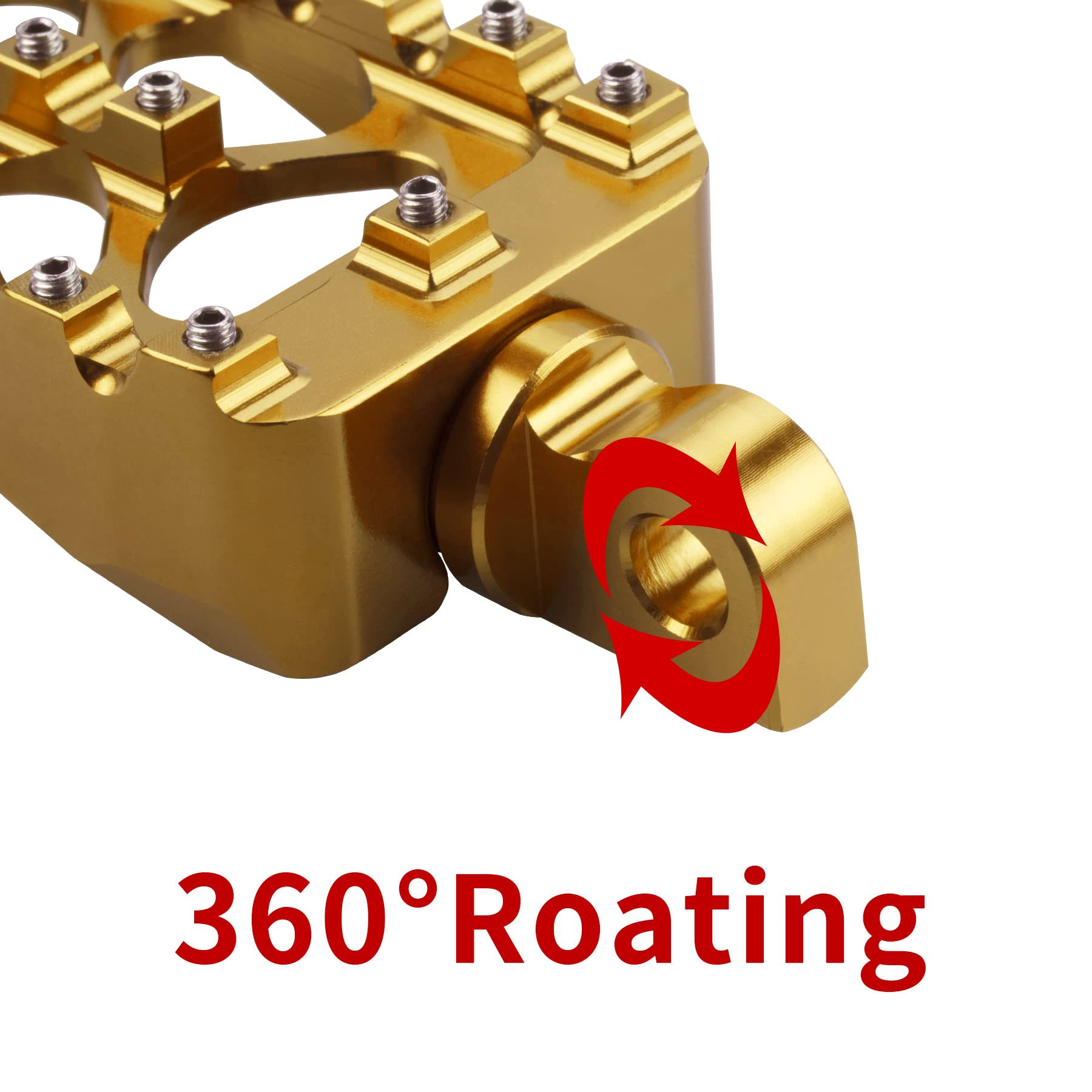 Foot Pegs Cnc Wide Footpeg Mx Bobber & Chopper Style Compatible With Harley Dyna Sportster Fatboy Iron 883, Motorcycle Footpegs Gold