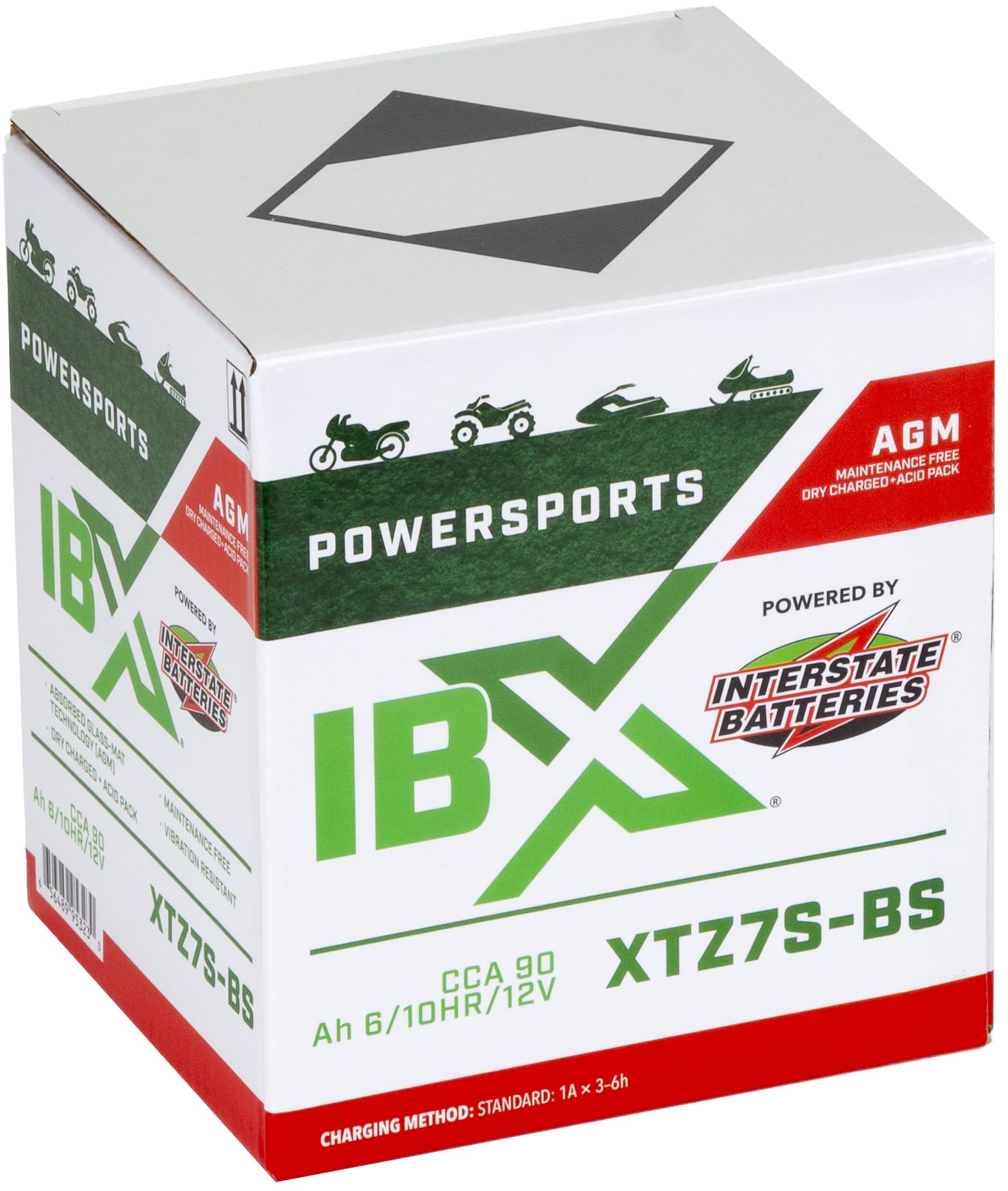 Interstate Batteries Ytz7S-Bs 12V 6Ah Powersports Battery 90Cca Agm Rechargeable Replacement For Honda, Kawasaki, Yamaha Motorcy