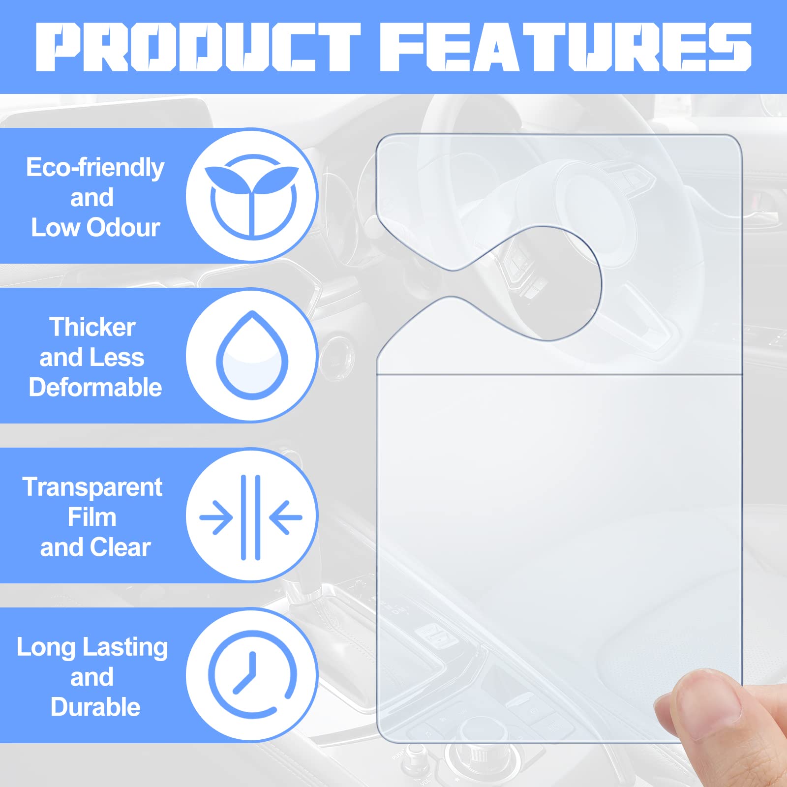 Fainne 500 Pcs Clear Parking Permit Holder Parking Pass Holder Rearview Mirror Hanger Parking Permit Card Holder for Car Rear Vi