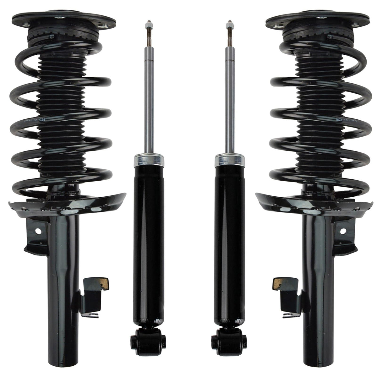 Trq Front And Rear Complete Strut Assembly& Shock Absorber Kit Complete Strut & Coil Spring Assembly Compatible With 2008-2010 V