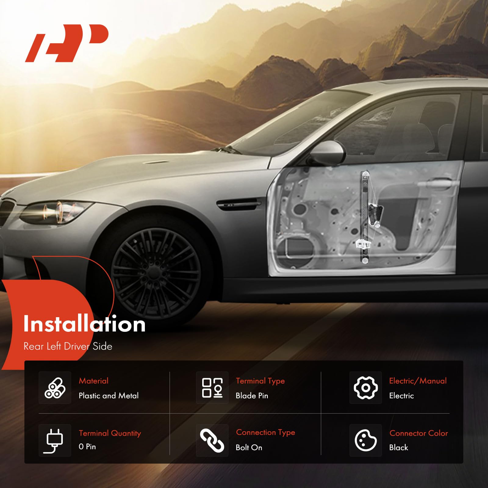 A-Premium Power Window Regulator Without Motor Replacement For Bmw E90 E91 323I 325I 328I 330I 335I M3 Rear Left Driver Side