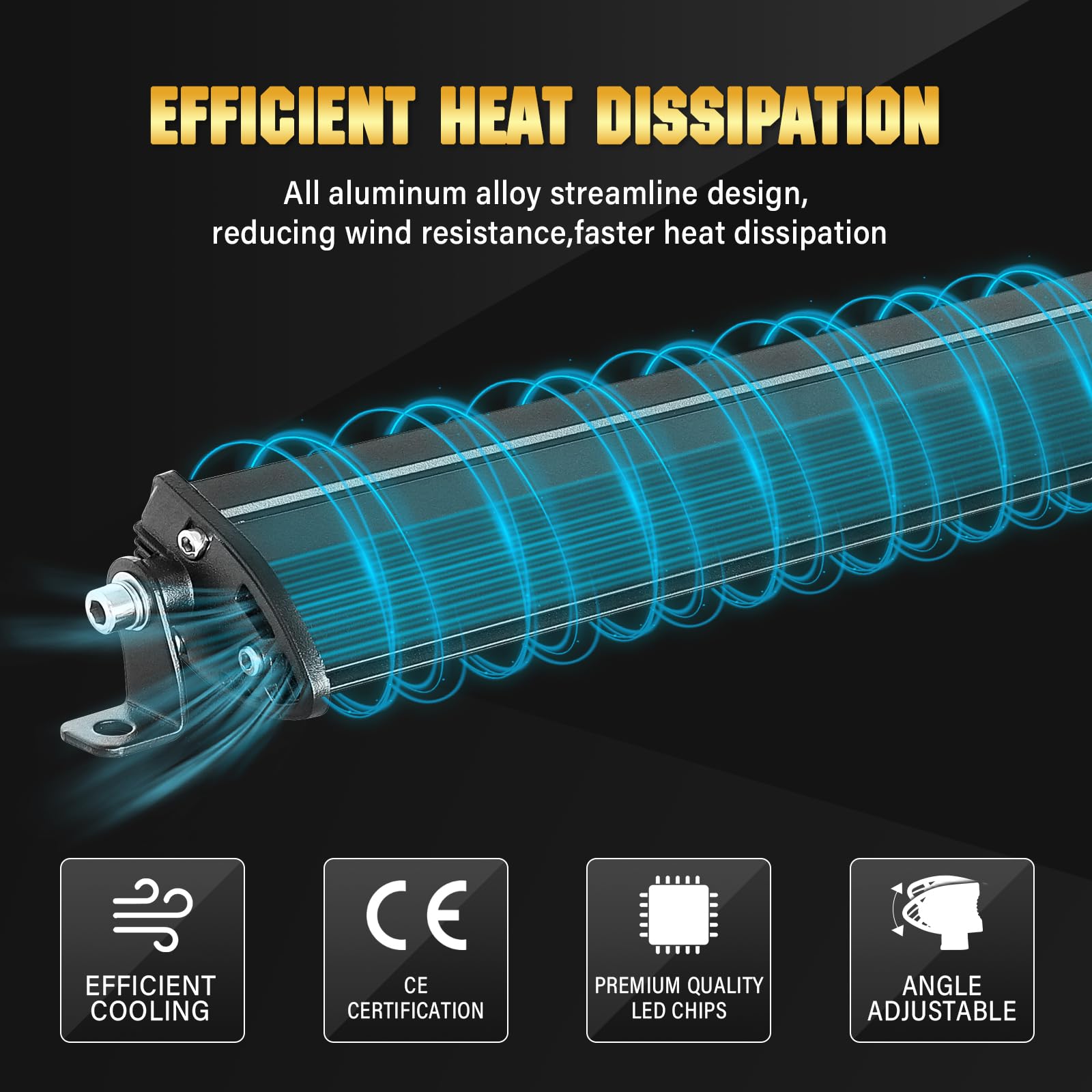 Skyworld 25 Inch 120W Single Row Led Light Bar Low Profile Ultra Thin Slim Mini Spot Flood Combo Beam Off Road Driving Lights Le