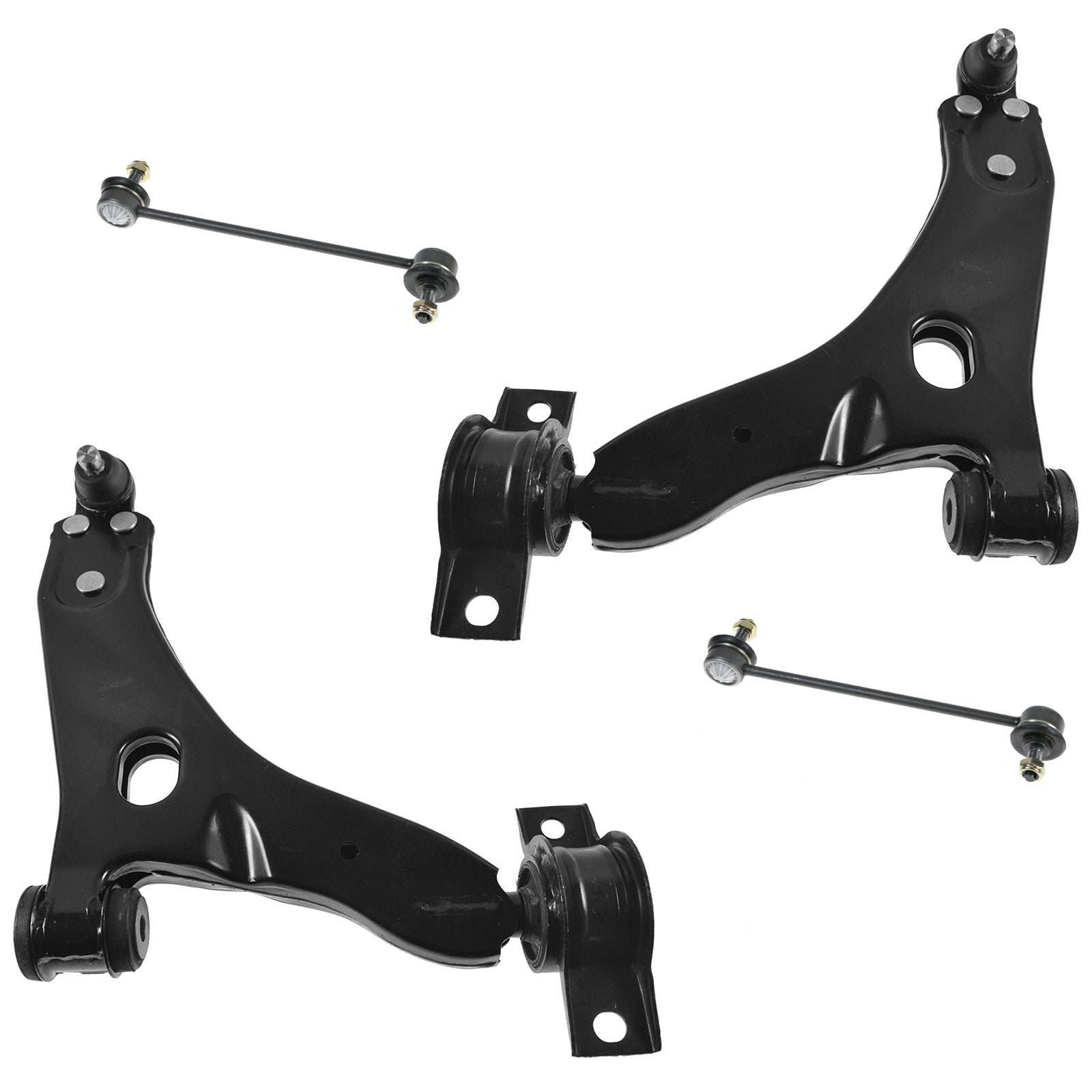 Trq Front Suspension Kit Control Arm With Ball Joint Sway Bar Stabilizer Link Compatible With 2000-2004 Ford Focus
