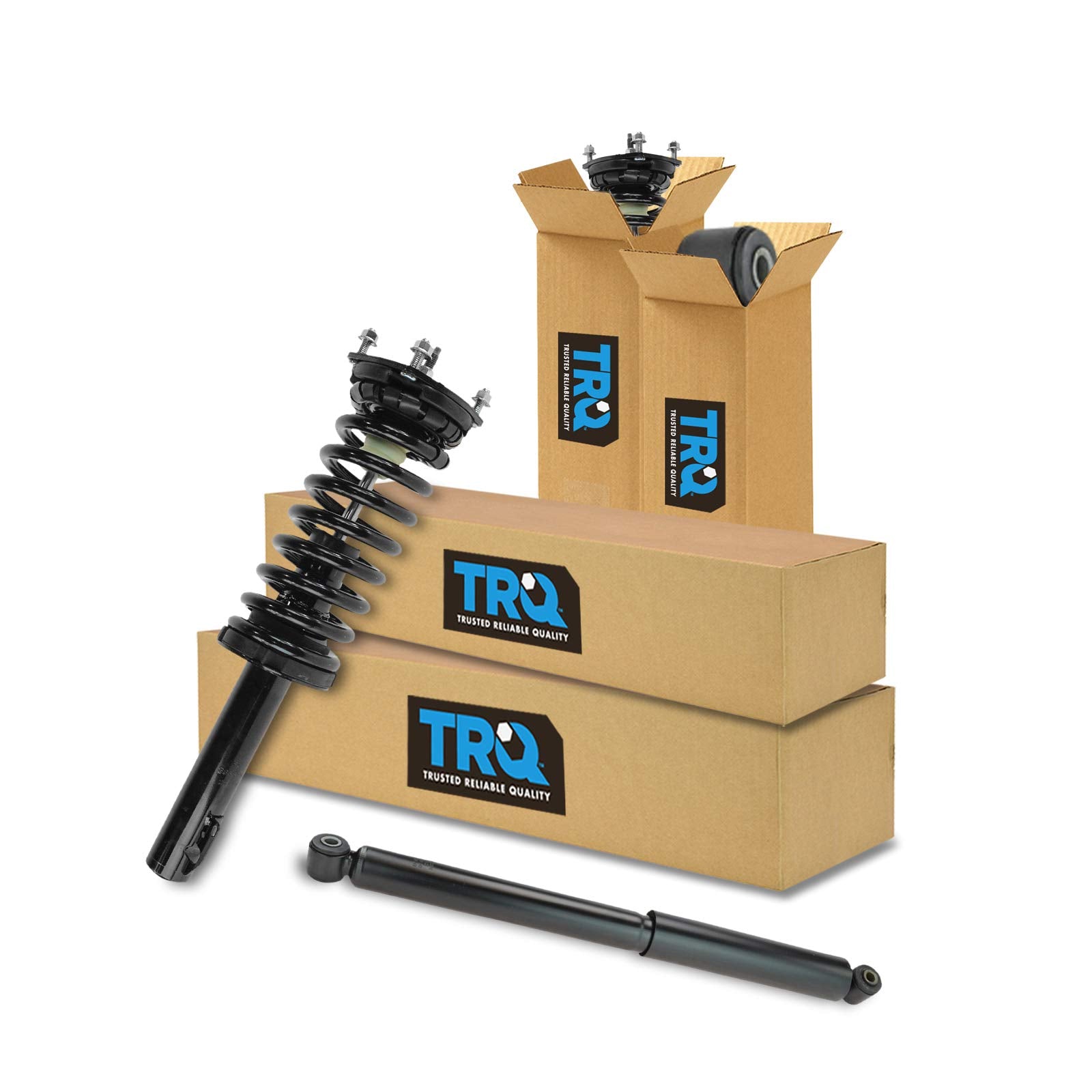 Trq Front And Rear Complete Strut Assembly & Shock Absorber Kit Shock & Spring Strut Assembly Compatible With 2006-2010 Jeep Com