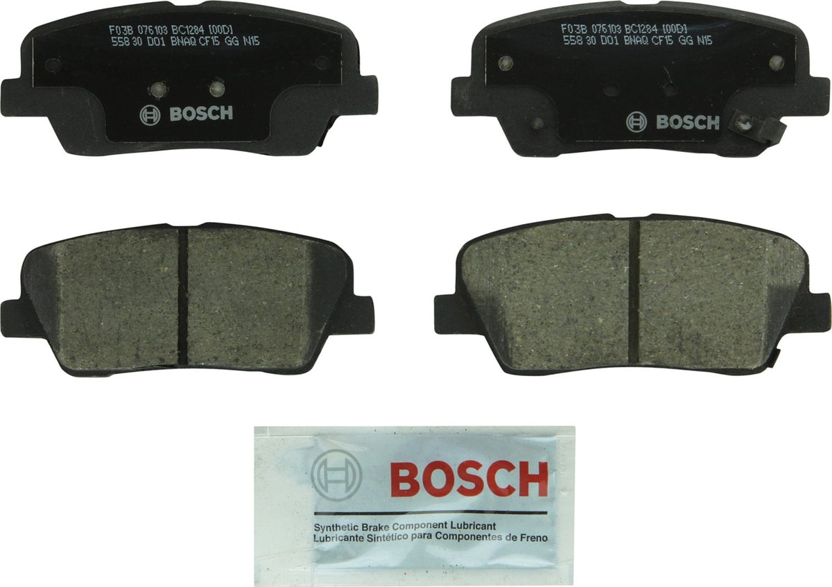 BOSCH BC1284 QuietCast Premium Ceramic Disc Brake Pad Set - Compatible with Select Genesis G80; Hyundai Entourage, Equus, Genesi