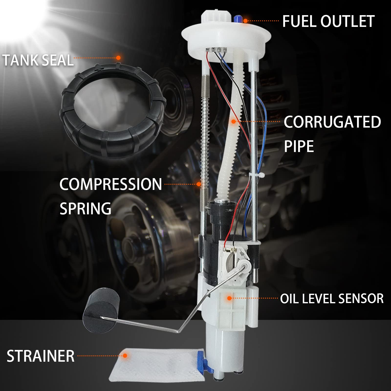 2208613 2204945 Fuel Pump Assembly Replacement Compatible with Polaris Ranger 500 570 800 499 EFI ETX Crew 6x6 2013-2015 2016 20