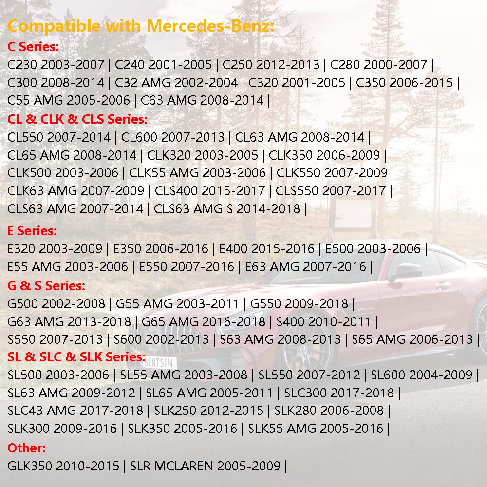 Gas Cap Fuel Tank Cap | Fit For Mercedes Benz C250 C300 C350 Cl550 Cl600 Clk350 Cls550 E350 E550 G500 S400 Sl500 Slc300 Slk300 Glk350 (C63 Cl63 Cl65 Cls63 E63 S63 S65)Amg | Oe # 2214700605, 2304700405