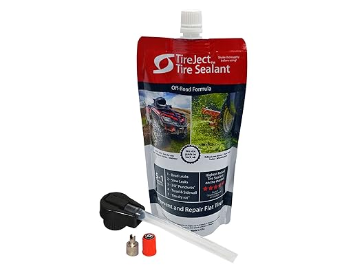 Tireject Off-Road Tire Sealant Kit - 5-In-1 Sealing - Fix And Prevent Flat Tires (10Oz)