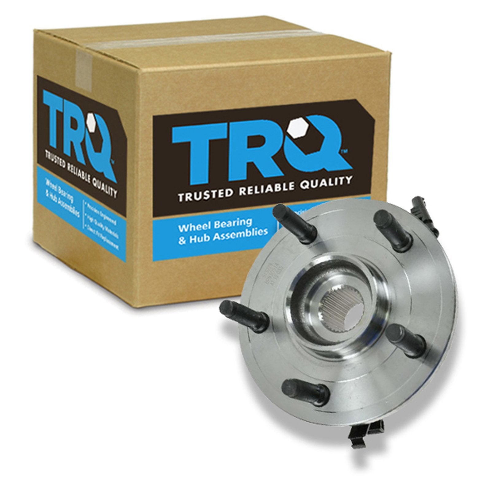 Trq Front Left Right Wheel Hub Bearing Assembly Driver Passenger Side Compatible With 2005-2010 Dodge Dakota 2006-2008 Mitsubish