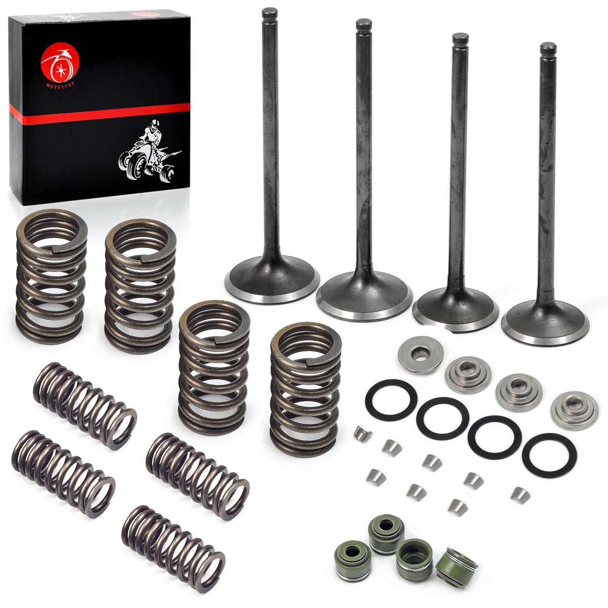 Intake Exhaust Valve Seal Spring Kit For Honda Trx400Ex Trx400X Xr400R 400Ex 400X 2X4 1999-2014