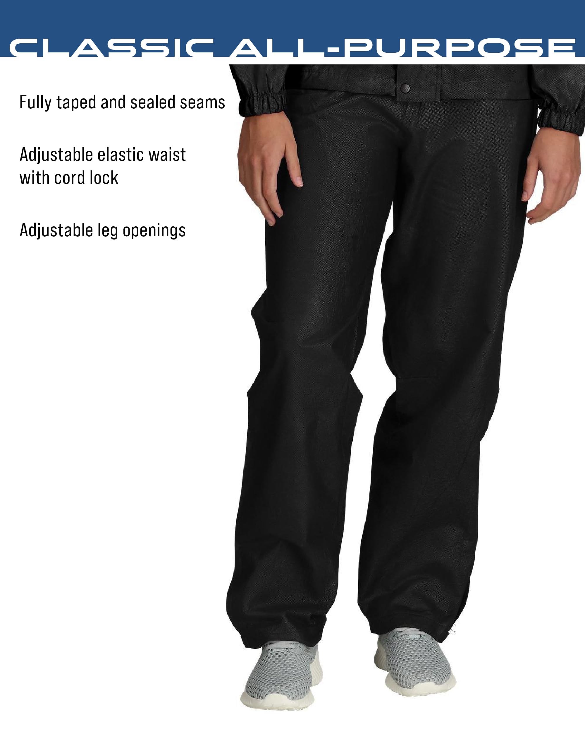 FROGG TOGGS Women's Classic All-Purpose Waterproof Breathable Rain Suit, Black, X-Large