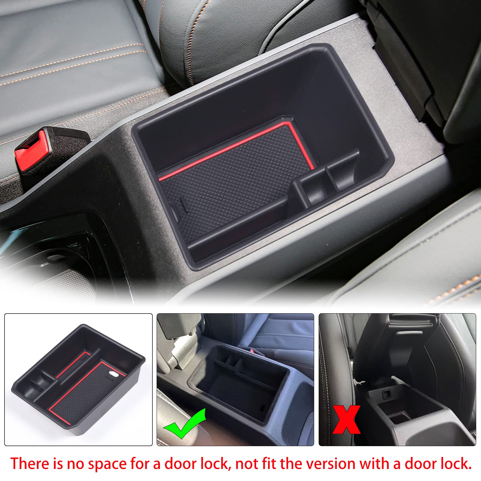 Audi Q4 E-Tron 2022-2024 Center Console Organizer Tray - Compatible with Front, Rear, Side Door Handles - Armrest Storage Box wi
