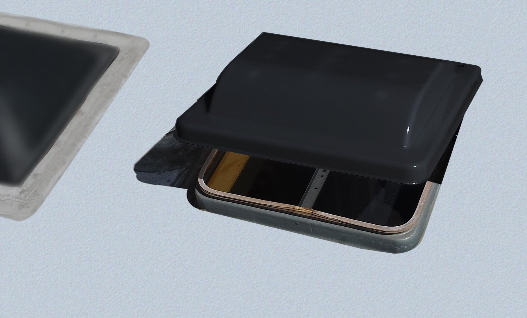 Valterra A10-3376 Vent Lid (Universal, 16&quot; x 15&quot; x 3.5&quot;, Smoke),1 Pack