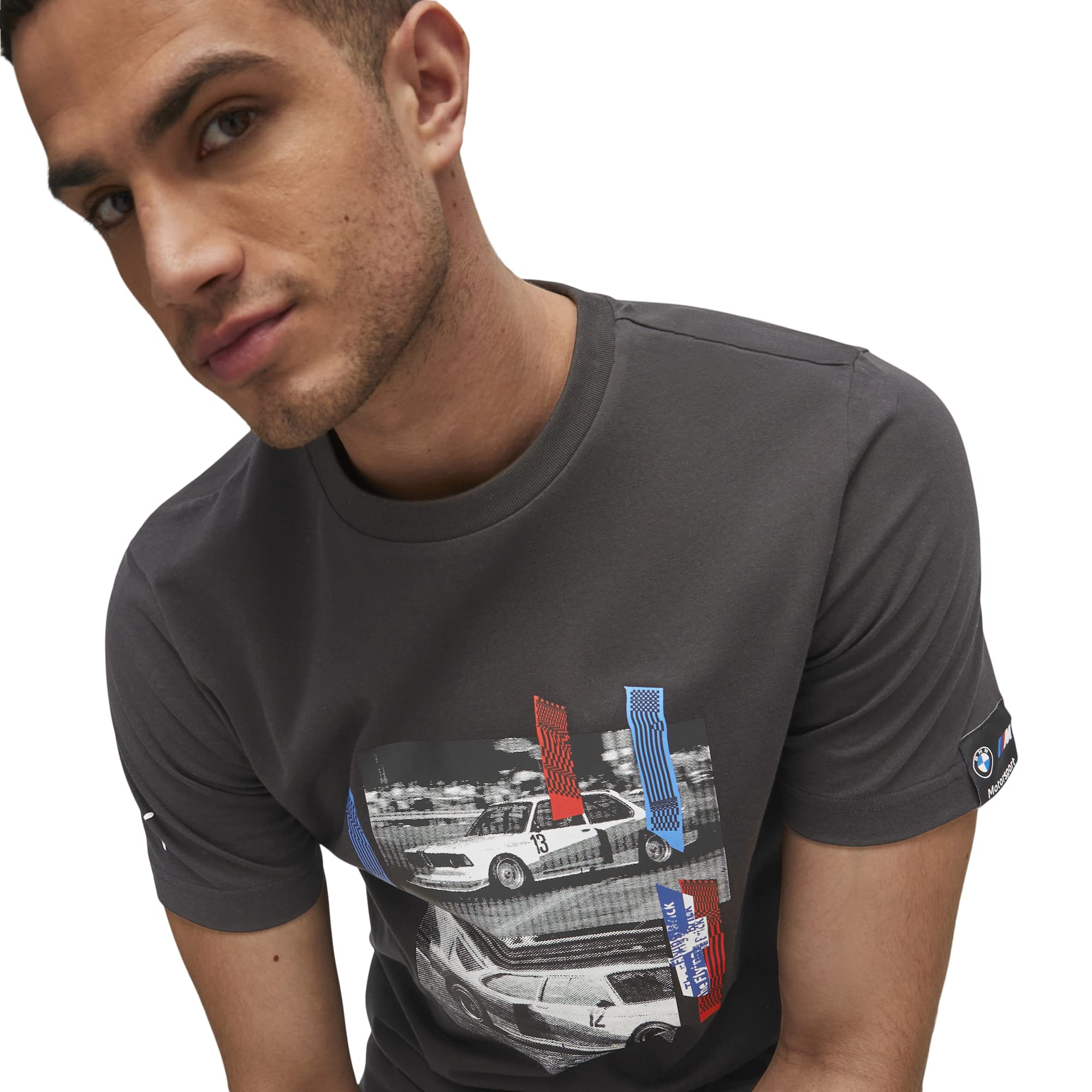 PUMA Men's Standard BMW M Motorsport Graphic Tee, Black 23, Large