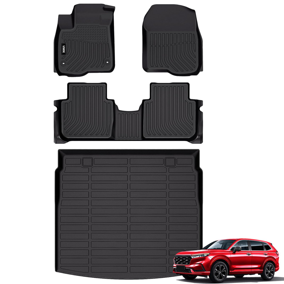 VIWIK Floor Mats & Cargo Liner Fit for Honda CR-V 2023-2025 (Include Hybrid Model) All Weather Custom Floor Liners Cargo Mat Dec