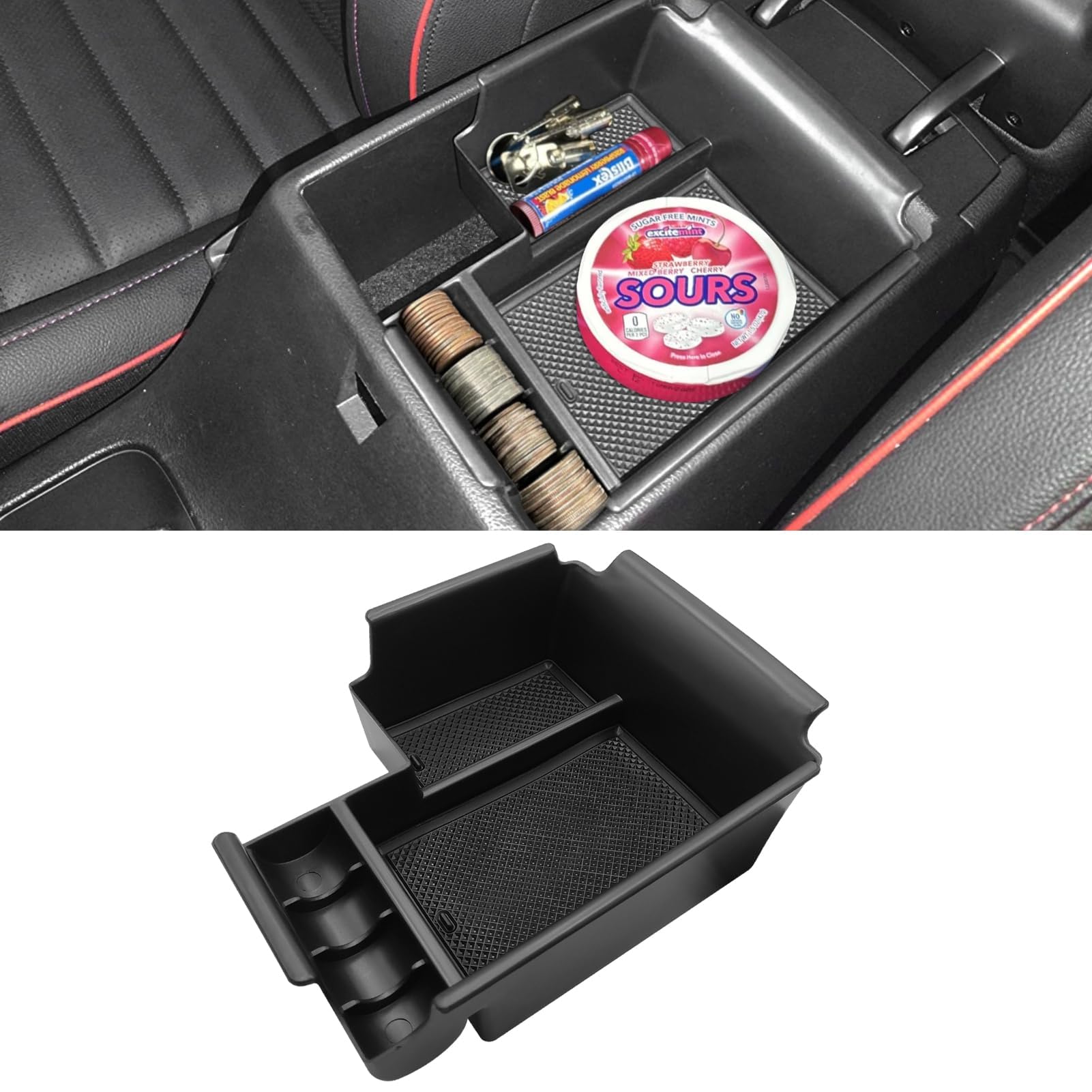Ttcr-Ii Compatible With Kia Forte Console Organizer 2019-2024, For Kia Forte Center Console Organizer Tray 2019-2024