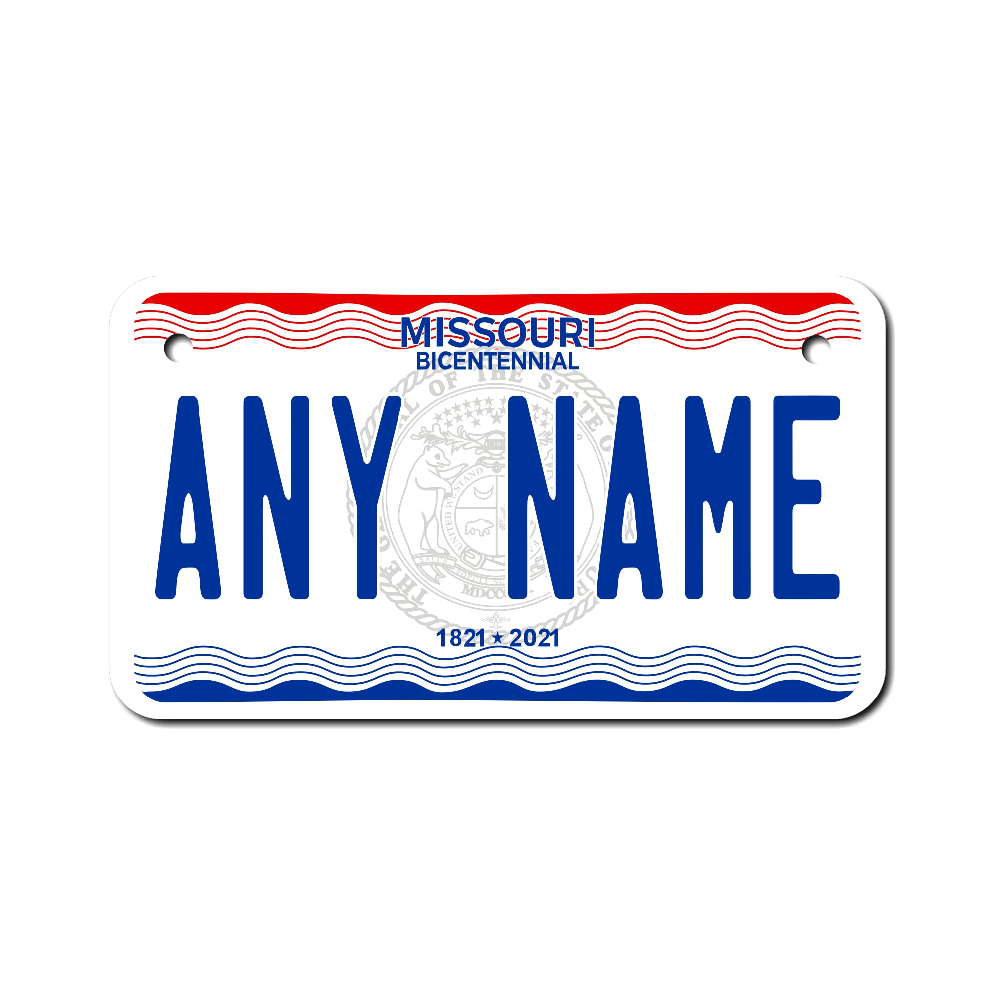 Teamlogo - Personalized Missouri License Plate - Custom Aluminum Name, Text, Or Number Plate - Customized Golf Cart Accessories,