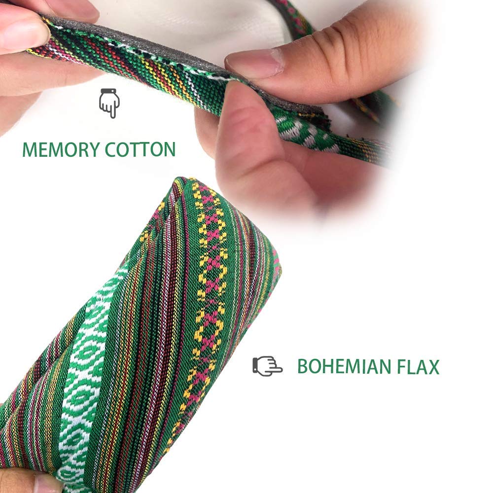 Universal 15Inch Ethnic Style Baja Blanket Steering Wheel Cover With Coarse Flax Cloth And Sweat Absorption Anti Slip Car Wrap (