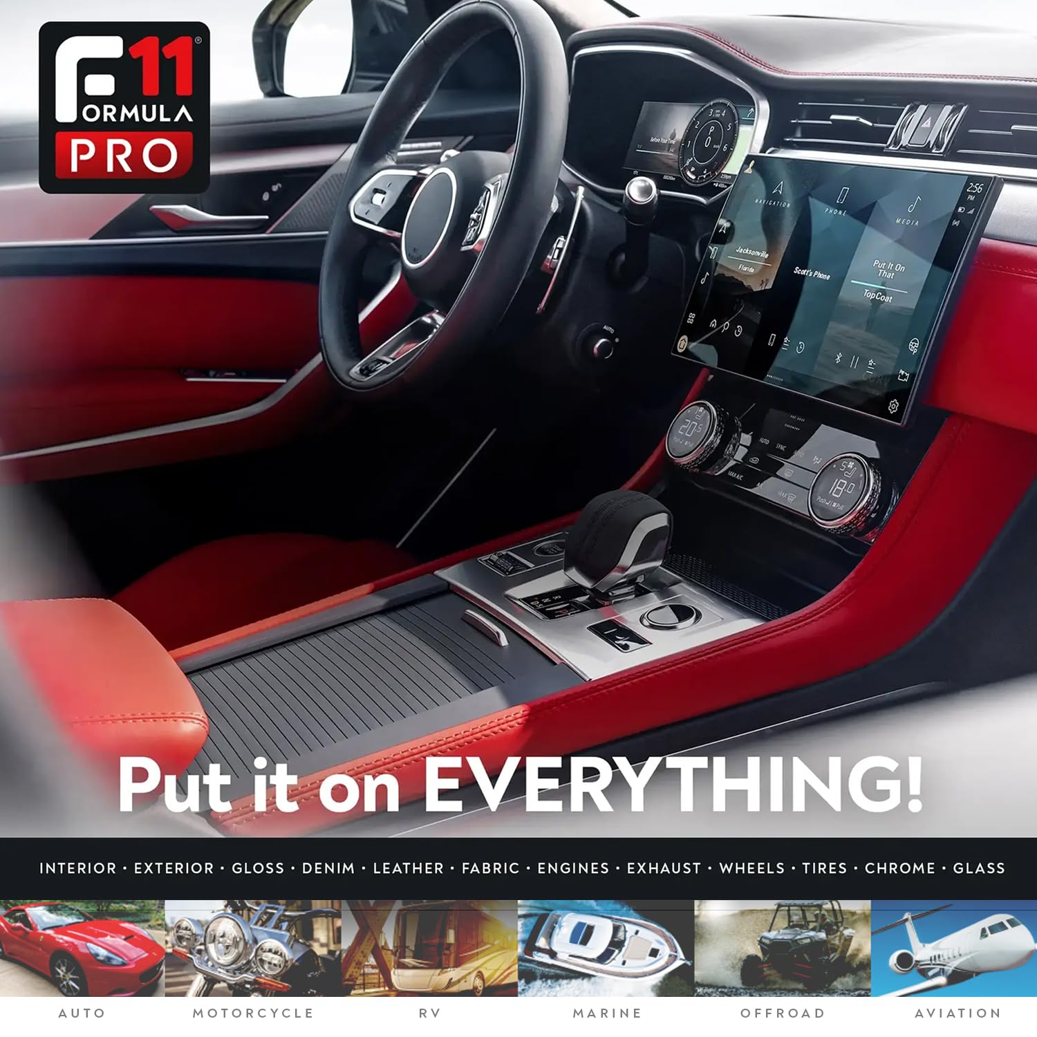 Topcoat F11Pro All-Surface Polish & Sealer 16 Oz Spray Bottle - The Most Advanced Water-Based Ceramic Coating For Cars, Motorcyc