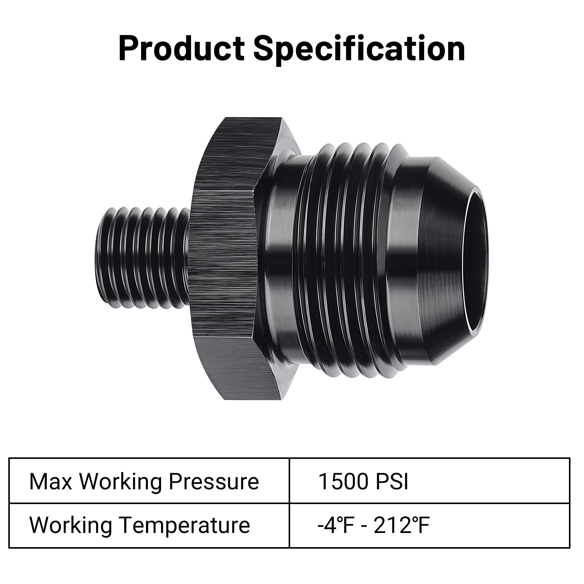 Evil Energy 12An Male Flare To M12 X 1.0Mm Male Metric Fitting Adapter Aluminium Alloy 2Pcs