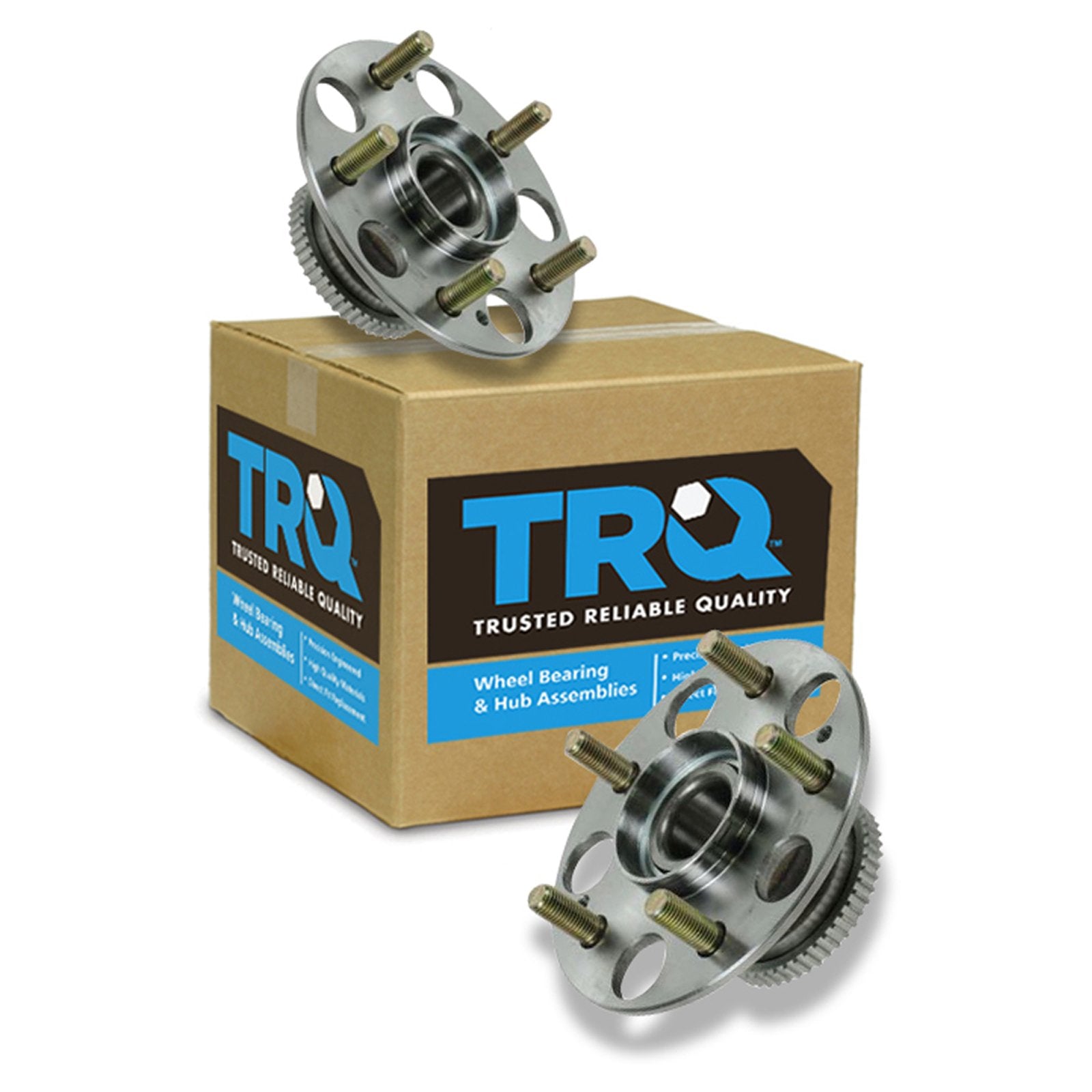 Trq Rear Wheel Hub Bearings Assembly Set Compatible With 2002-2006 Acura Rsx 1999-2003 Tl 1998-2002 Honda Accord 2004-2005 Civic