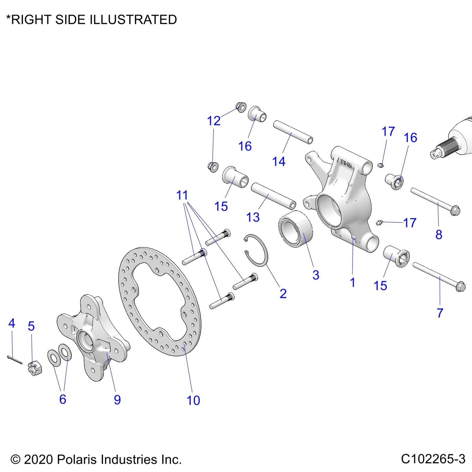Polaris Atv Bearing Carrier, Right, Compatible With Polaris Models For Perfect Fit, Genuine Oem Part 5143608, Qty 1