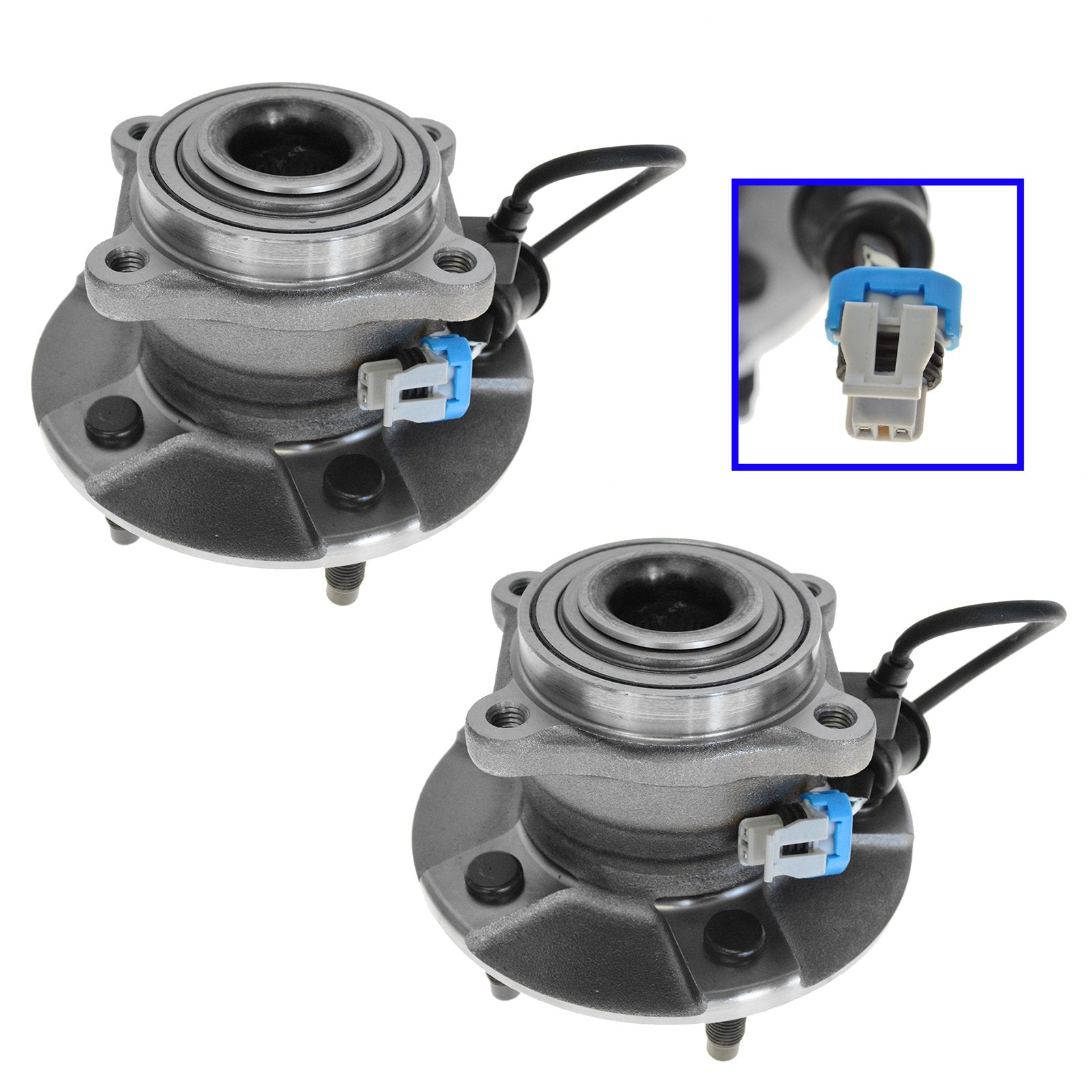 Trq Rear Wheel Hub Bearings Assembly Set Compatible With 2005-2006 Chevrolet Equinox 2006 Pontiac Torrent 2002-2007 Saturn Vue