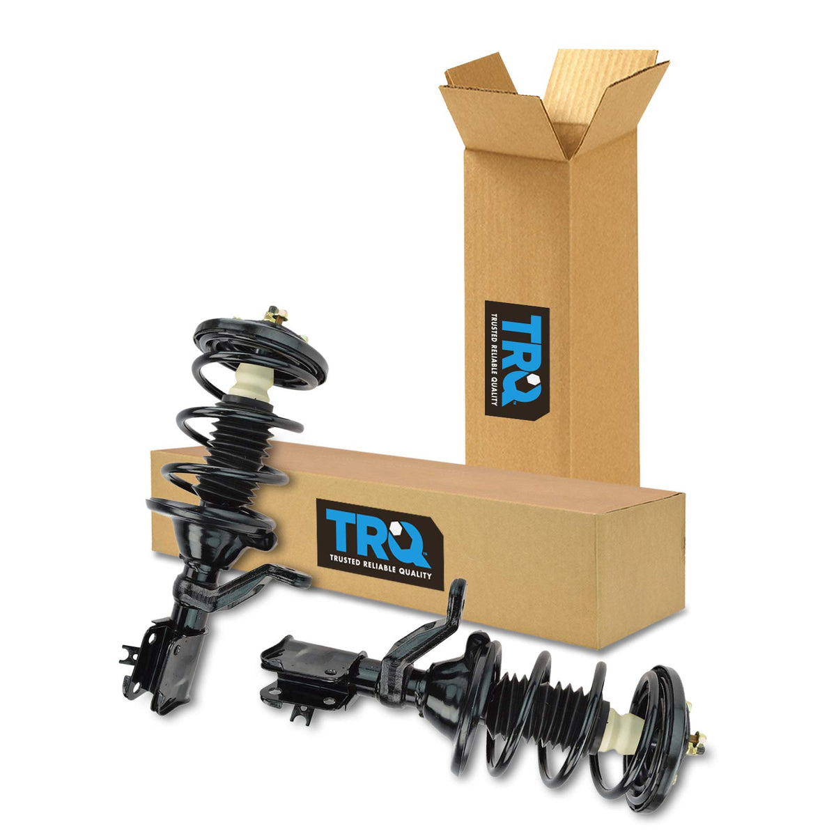 Trq Front Strut & Coil Spring Assembly Set Driver & Passenger Sides Compatible With 01-05 Honda Civic