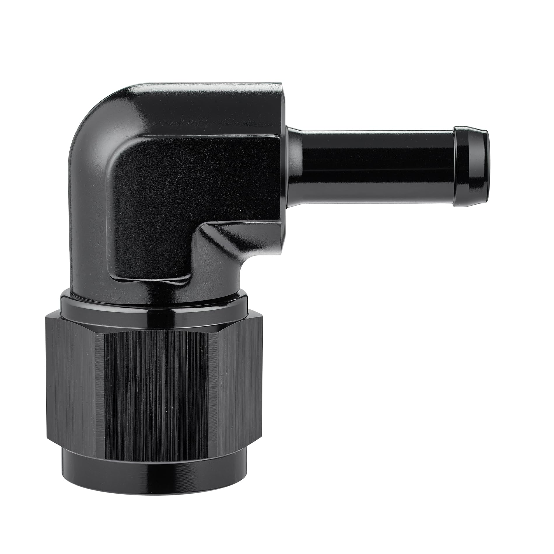 EVIL ENERGY 10AN Female to 3/8 '' Barb Hose Fitting 90 Degree Swivel