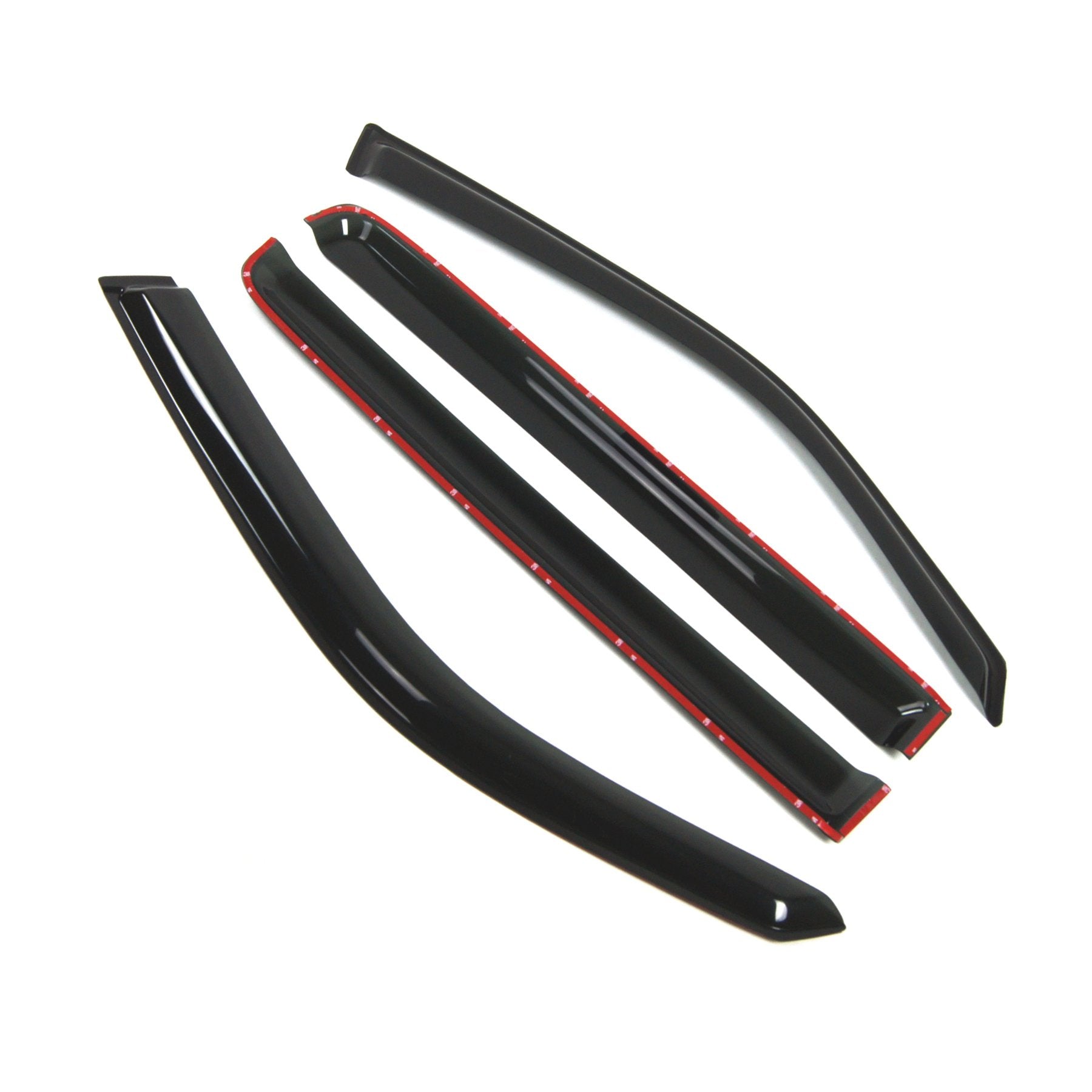 Tuningpros Wd2-242 Dark Smoke 4 Pcs Set Window Visor (Outside Mount) Deflector Rain Guard Compatible With 2009-2015 Honda Pilot