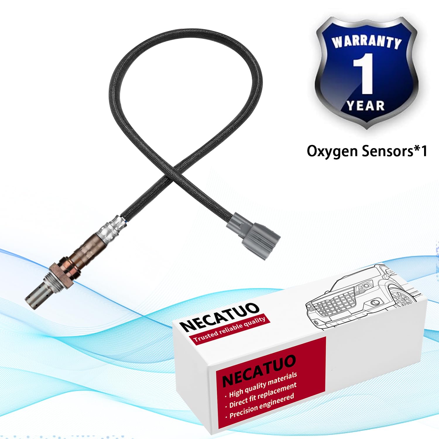 Necatuo 234-9001 Upstream O2 Oxygen Sensor Heated Air Fuel Ratio Compatible With Toyota Tundra Tacoma 4Runner 2000-2004 2.4L 2.7